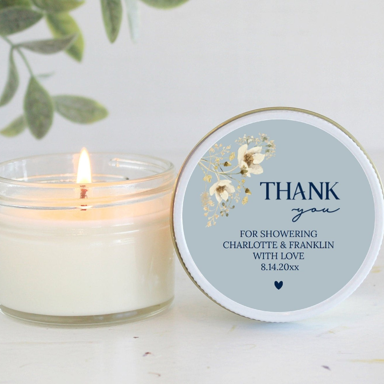 Something Blue Wildflower Favors - The Dancing Wick