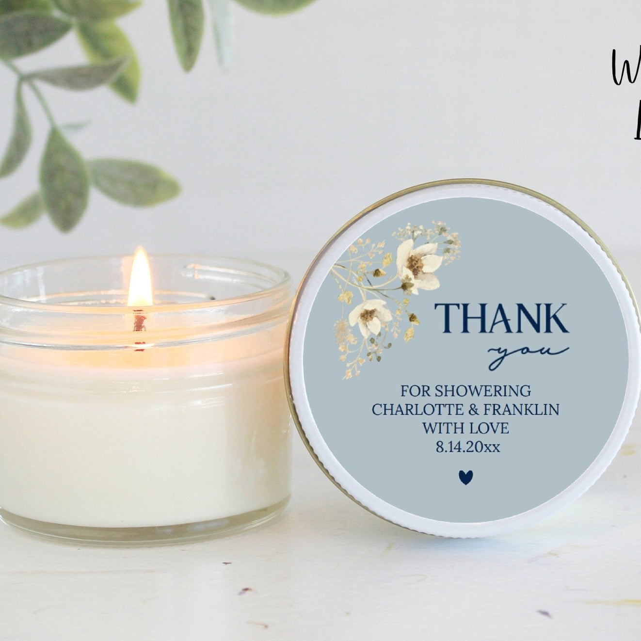 Something Blue Wildflower Favors - The Dancing Wick