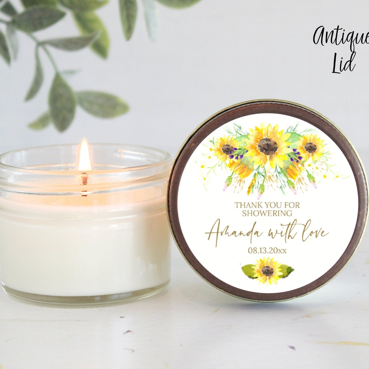 Sunflower Bridal Shower Favors - The Dancing Wick