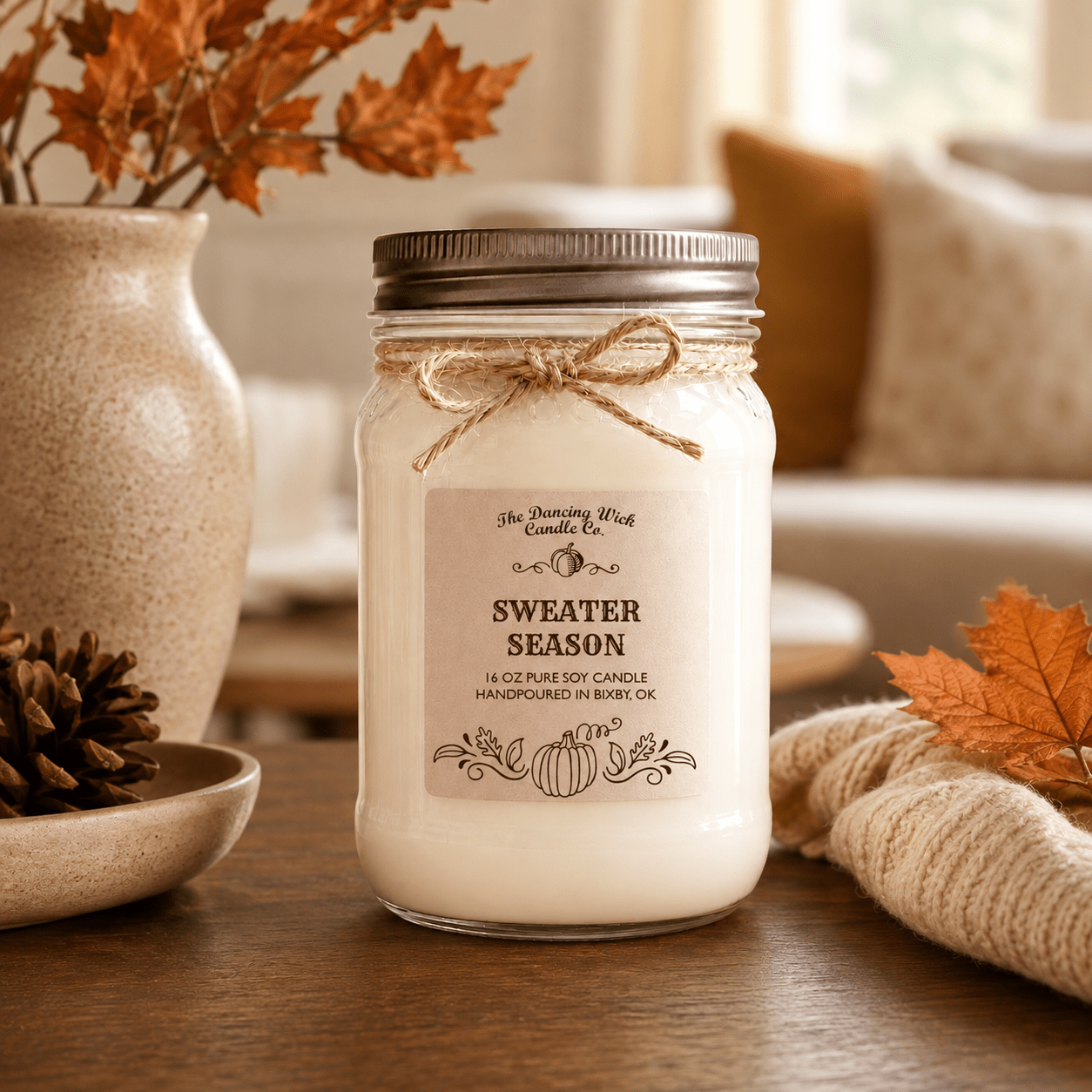 Sweater Season - Fall Candle - The Dancing Wick