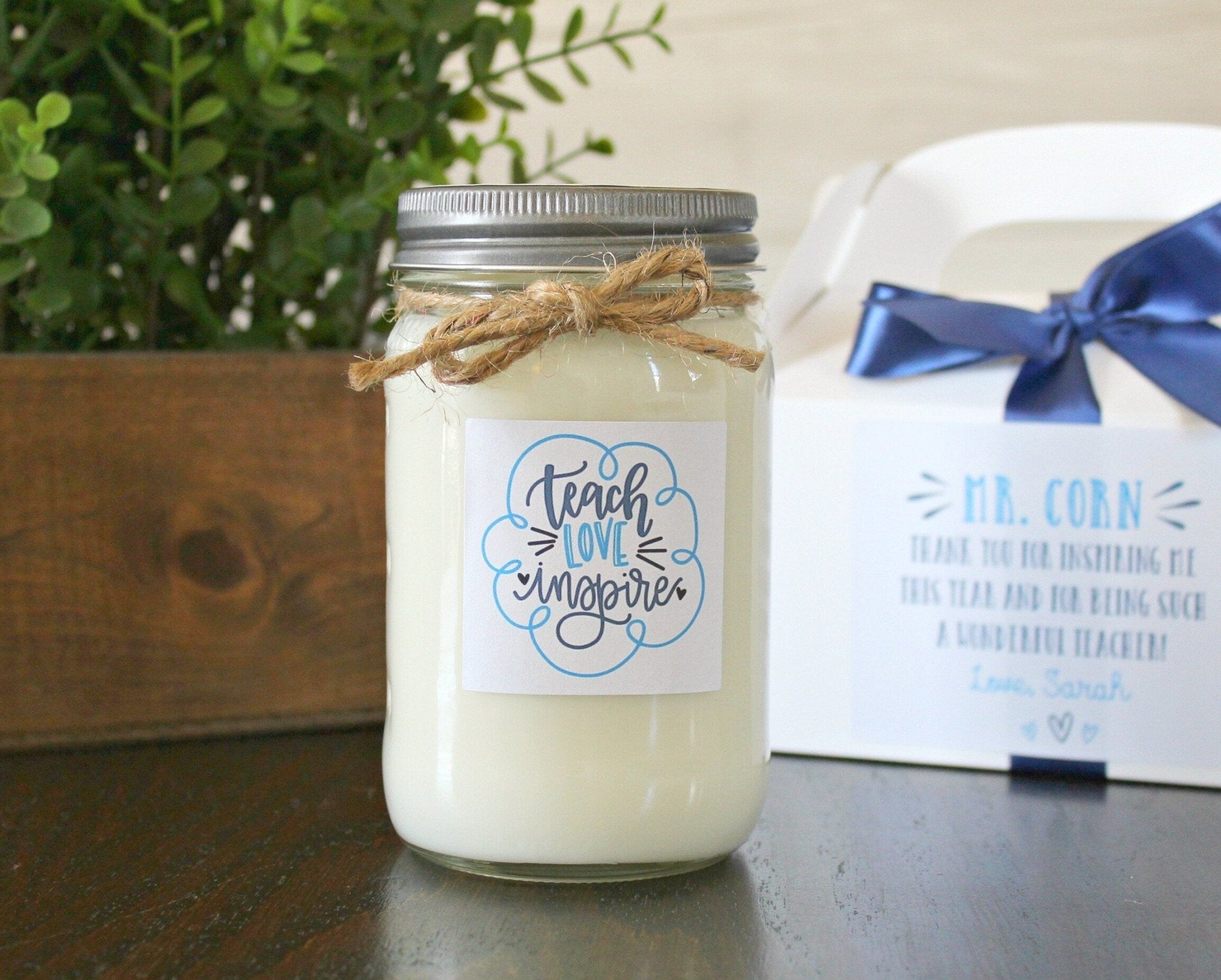 Teach, Love, Inspire Teacher Candle - The Dancing Wick