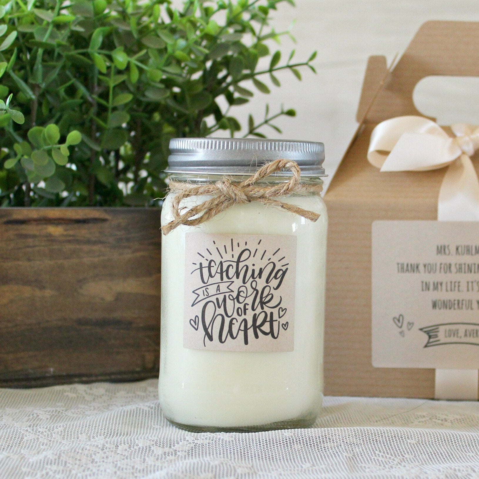 Teaching is a Work of Heart Candle - The Dancing Wick