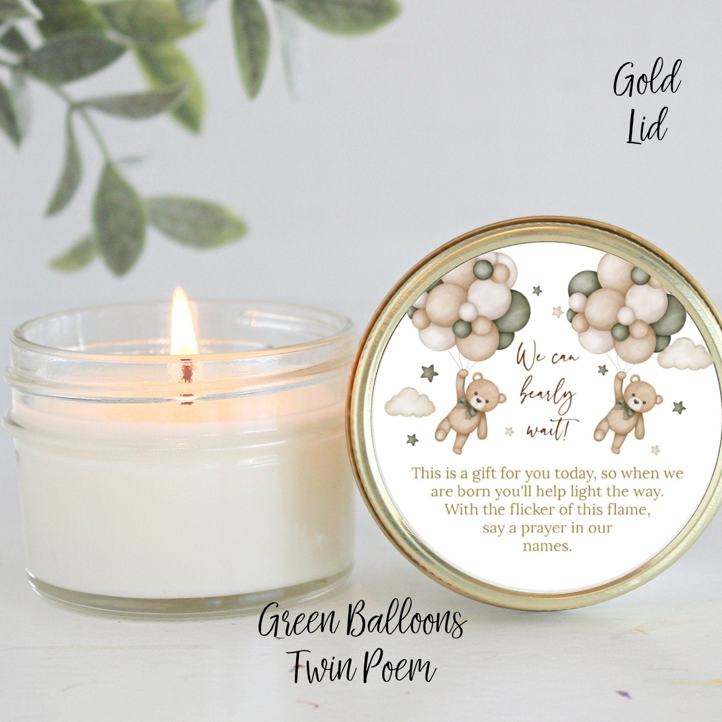 Teddy Bear Baby Shower Favors - The Dancing Wick