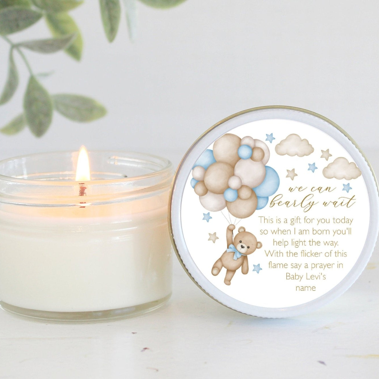 Teddy Bear Baby Shower Favors - The Dancing Wick