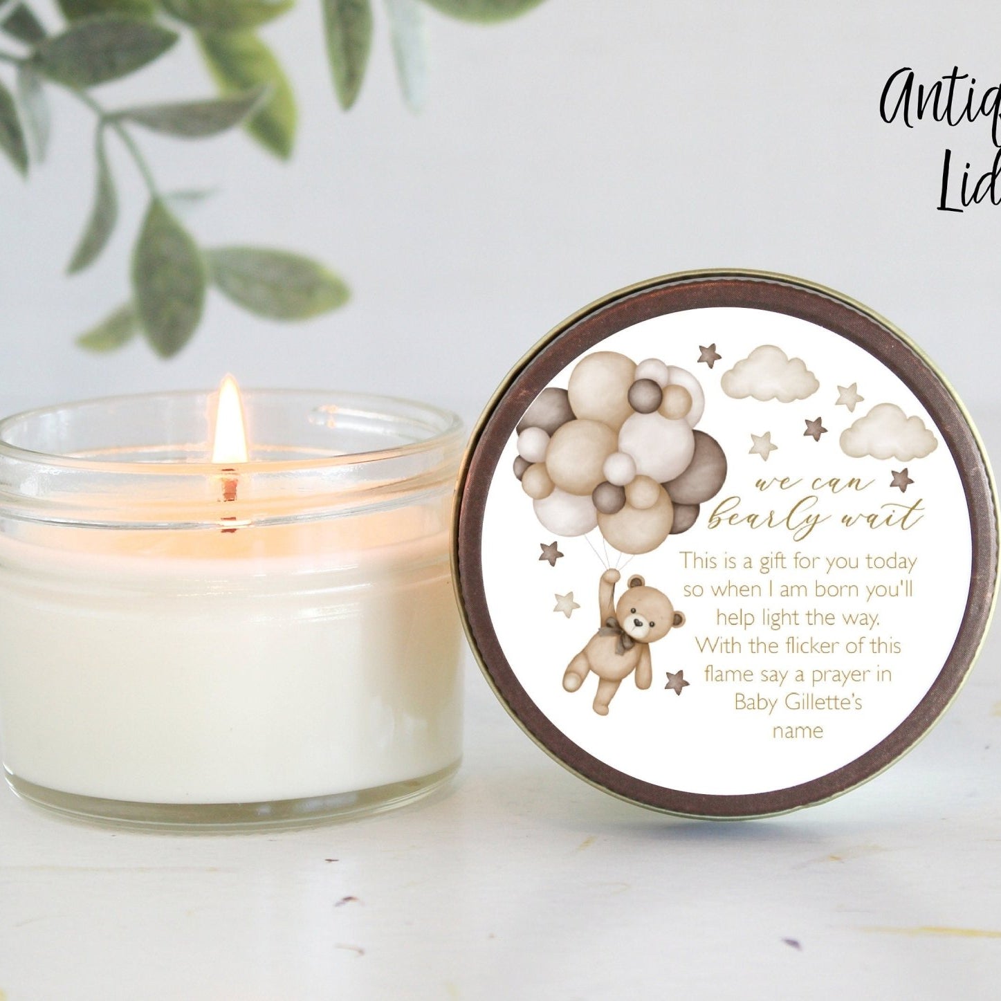 Teddy Bear Baby Shower Favors - The Dancing Wick