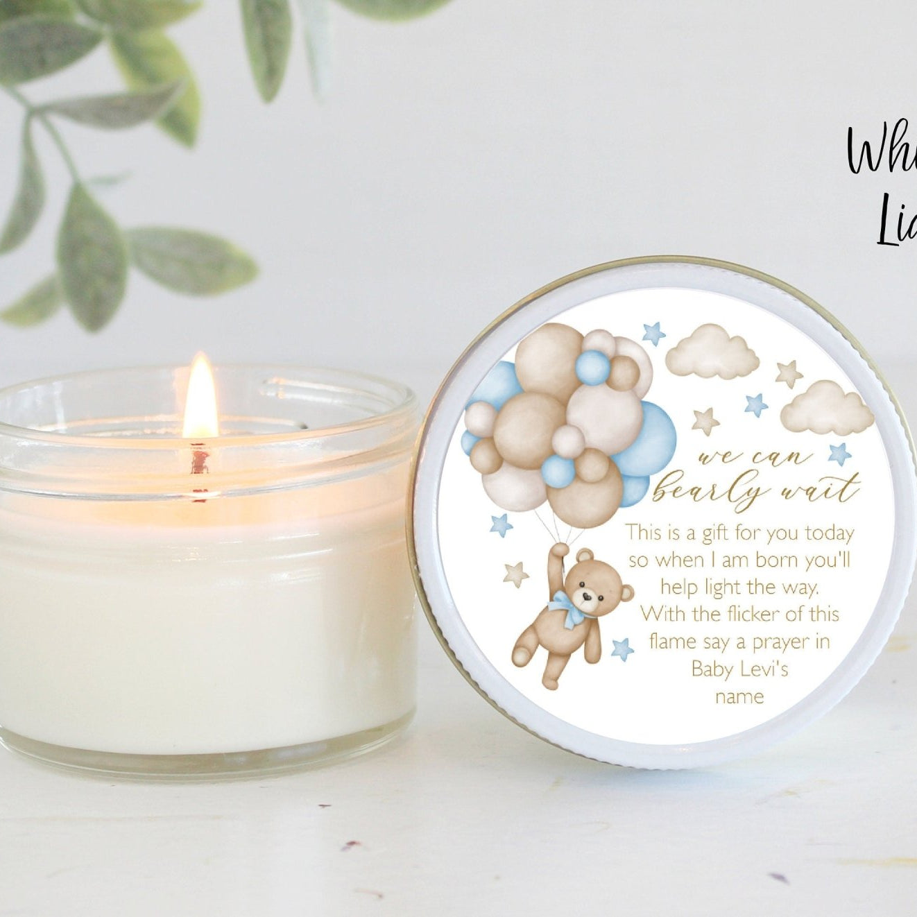 Teddy Bear Baby Shower Favors - The Dancing Wick