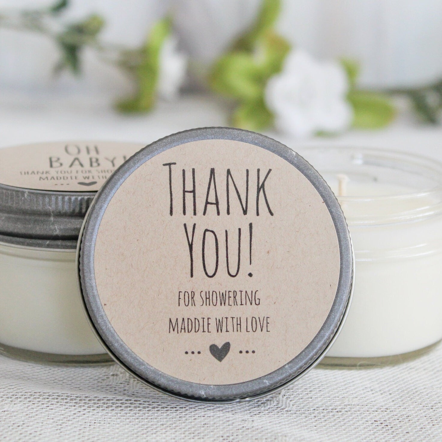 Thank you Bridal Shower Favors - The Dancing Wick