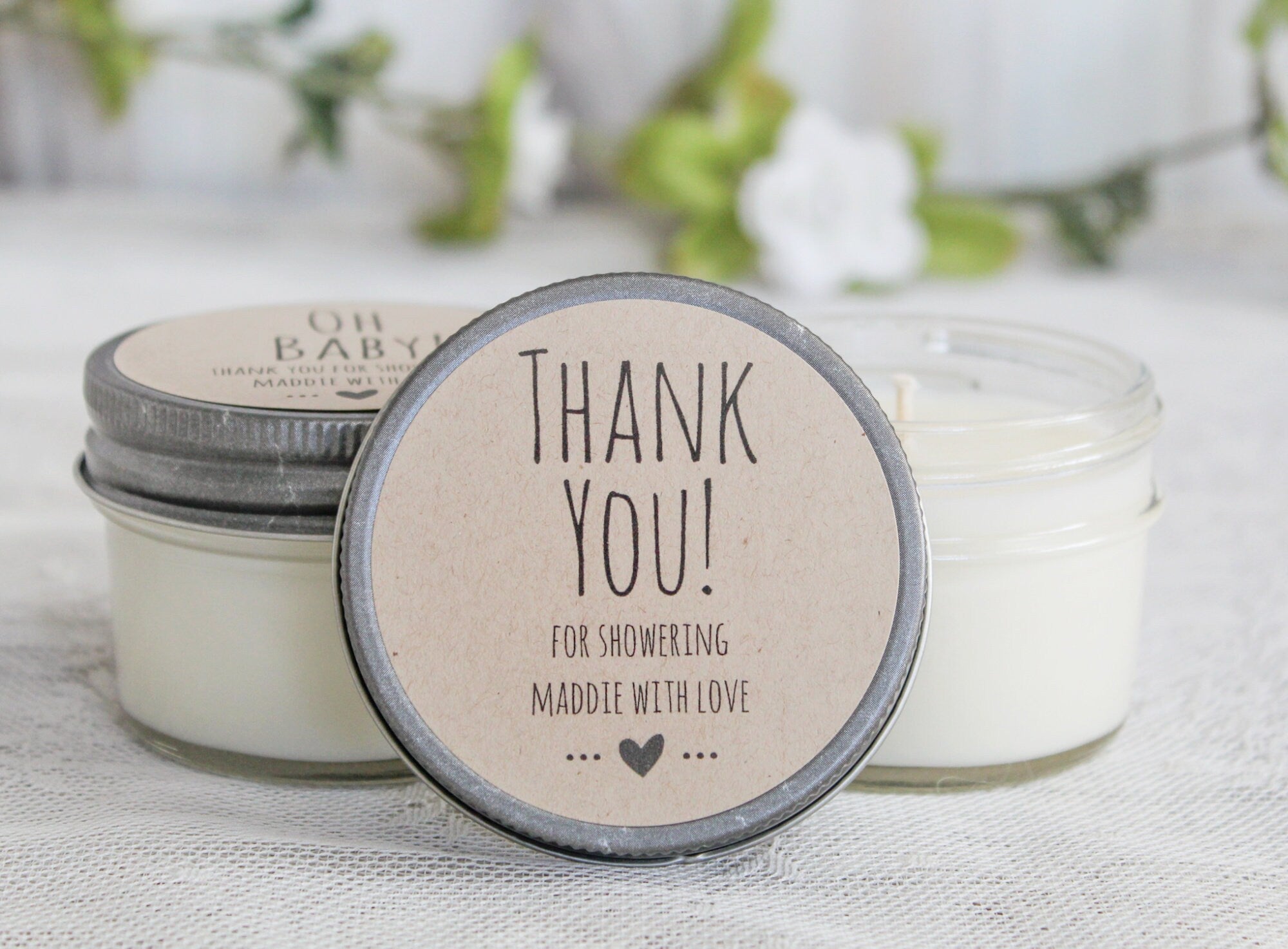 Thank you Bridal Shower Favors - The Dancing Wick