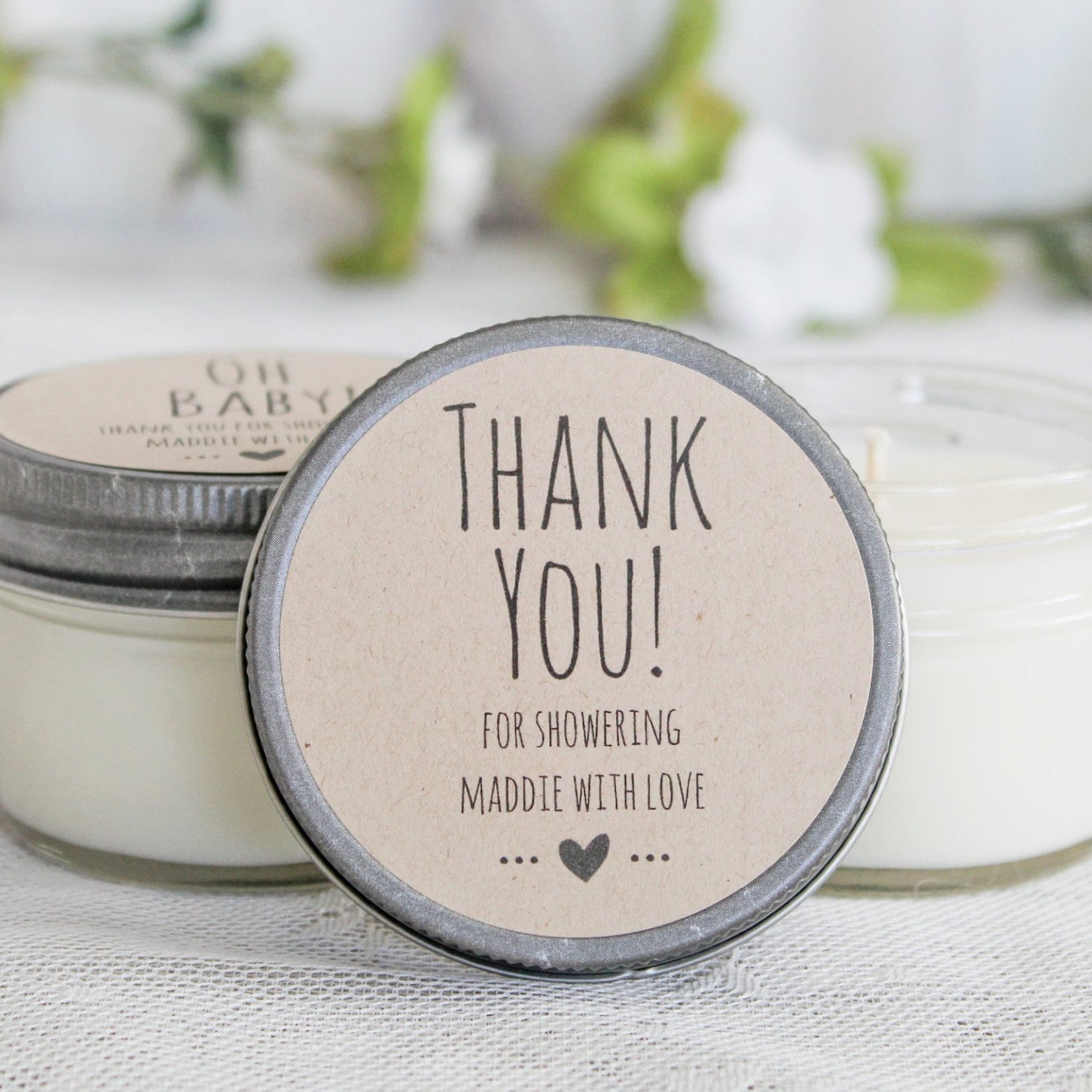 Thank you Bridal Shower Favors - The Dancing Wick
