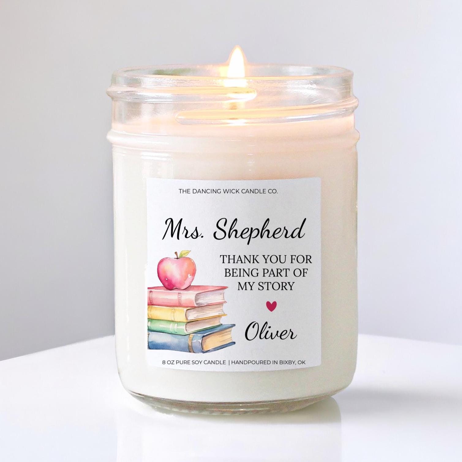 Thank You For Being Part Of My Story Candle - The Dancing Wick