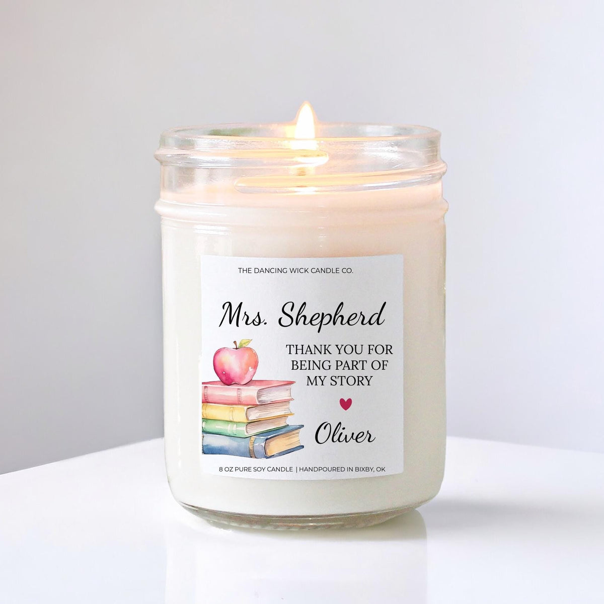 Thank You For Being Part Of My Story Candle - The Dancing Wick