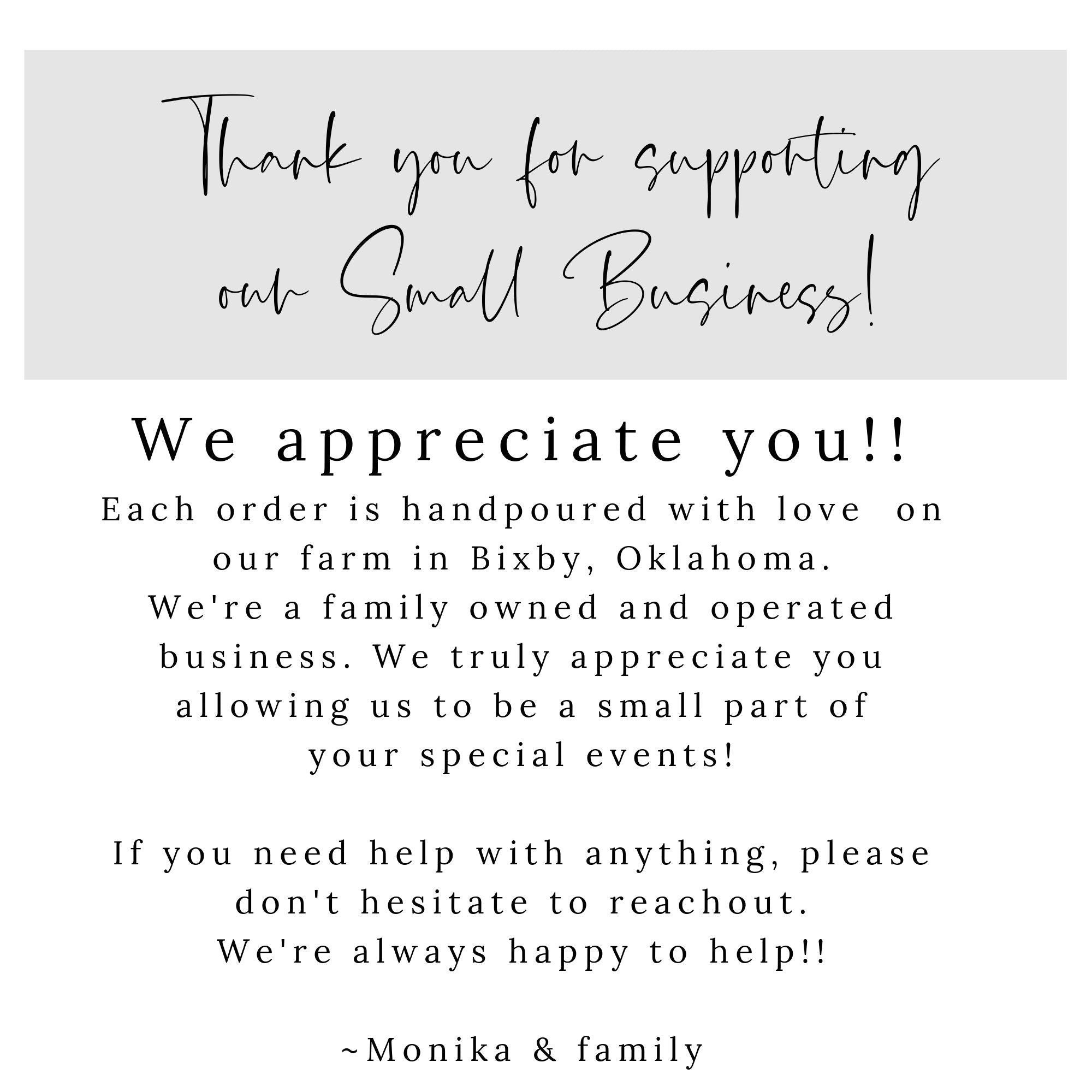 Thank You Tin Favor - Set Of 10 - The Dancing Wick