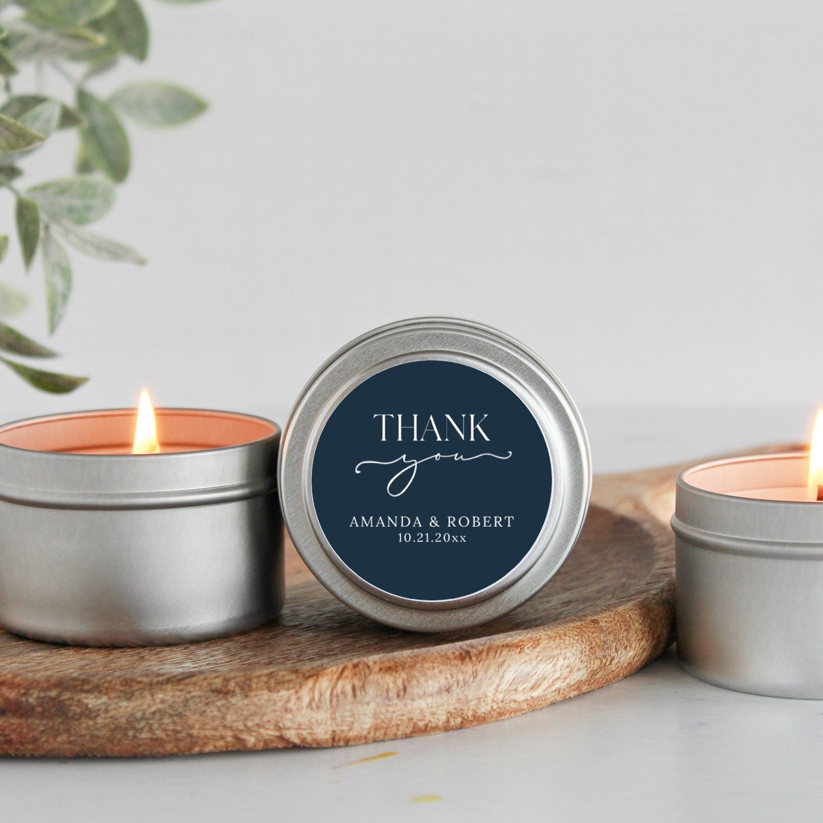 Thank You Tin Favor - Set Of 10 - The Dancing Wick