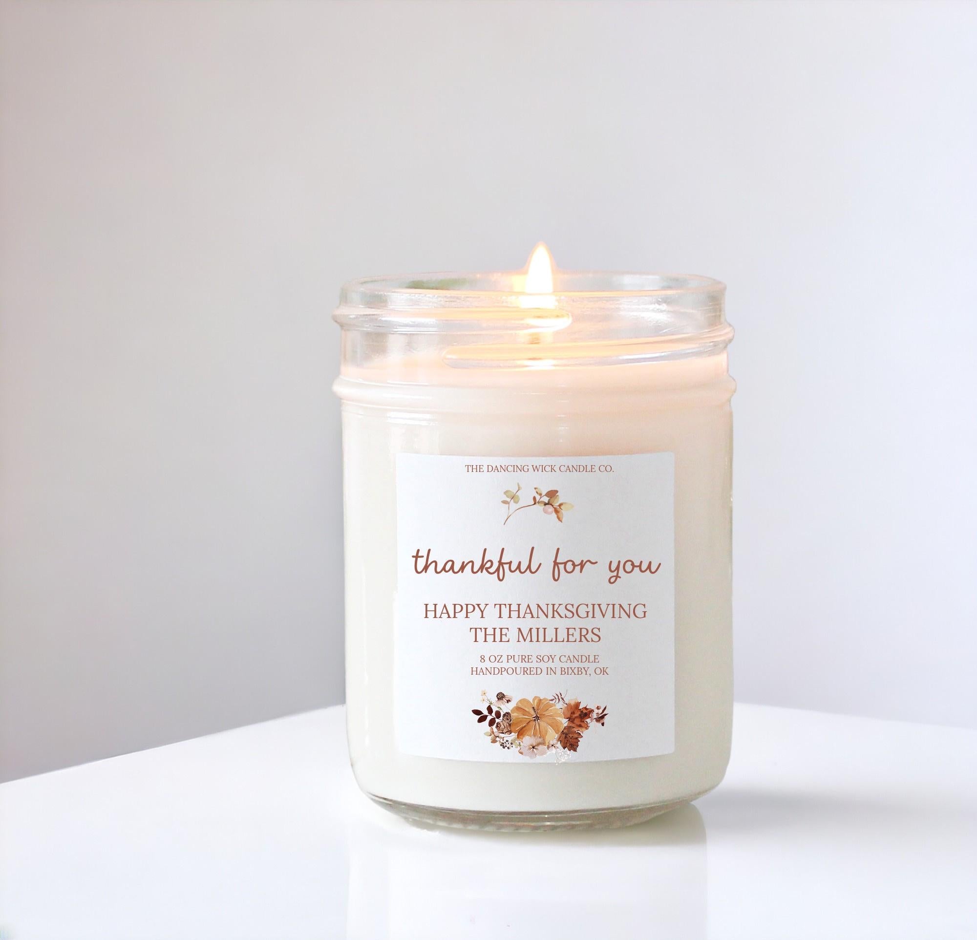Thankful For You Fall Candle - The Dancing Wick