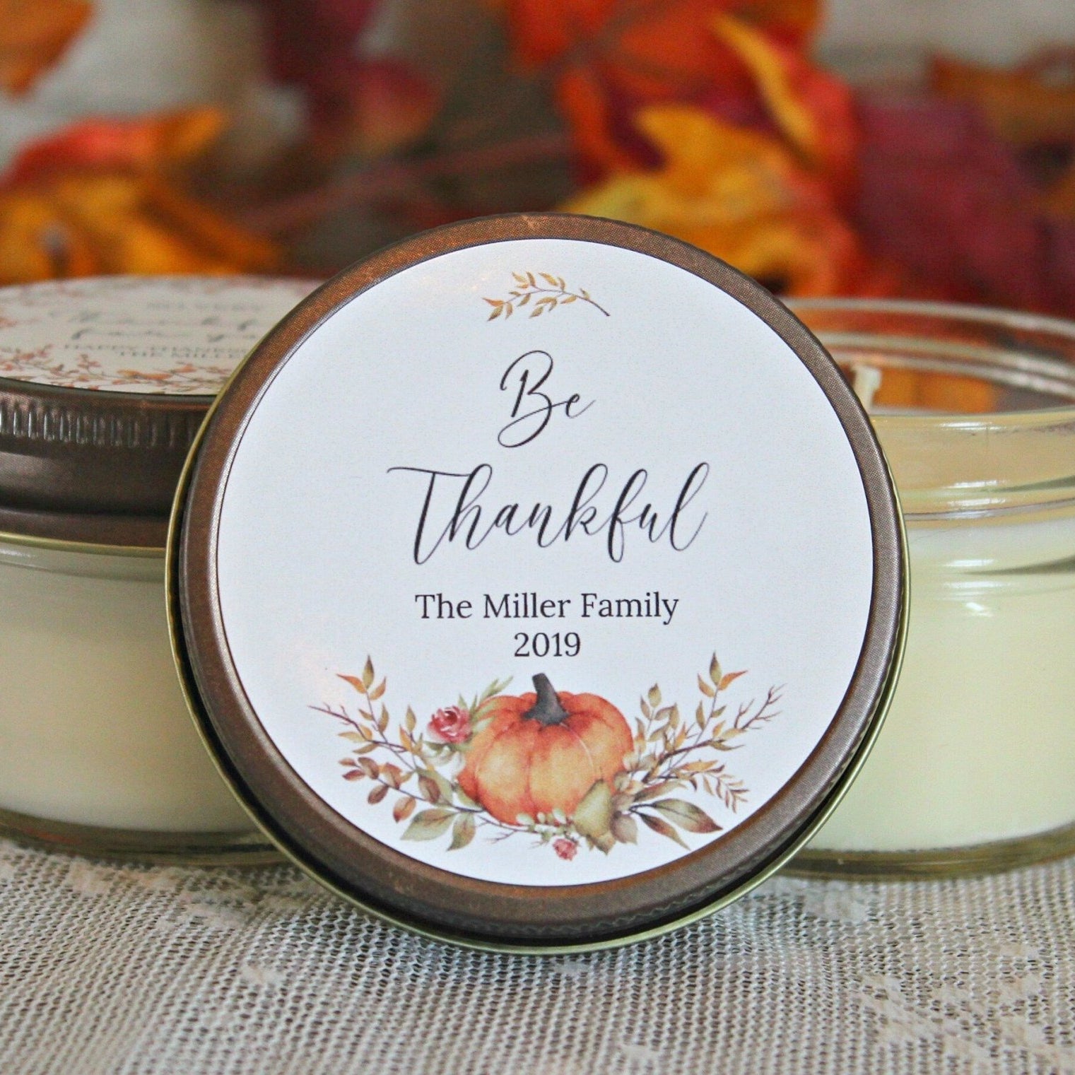 Thanksgiving Be Thankful Favor - The Dancing Wick