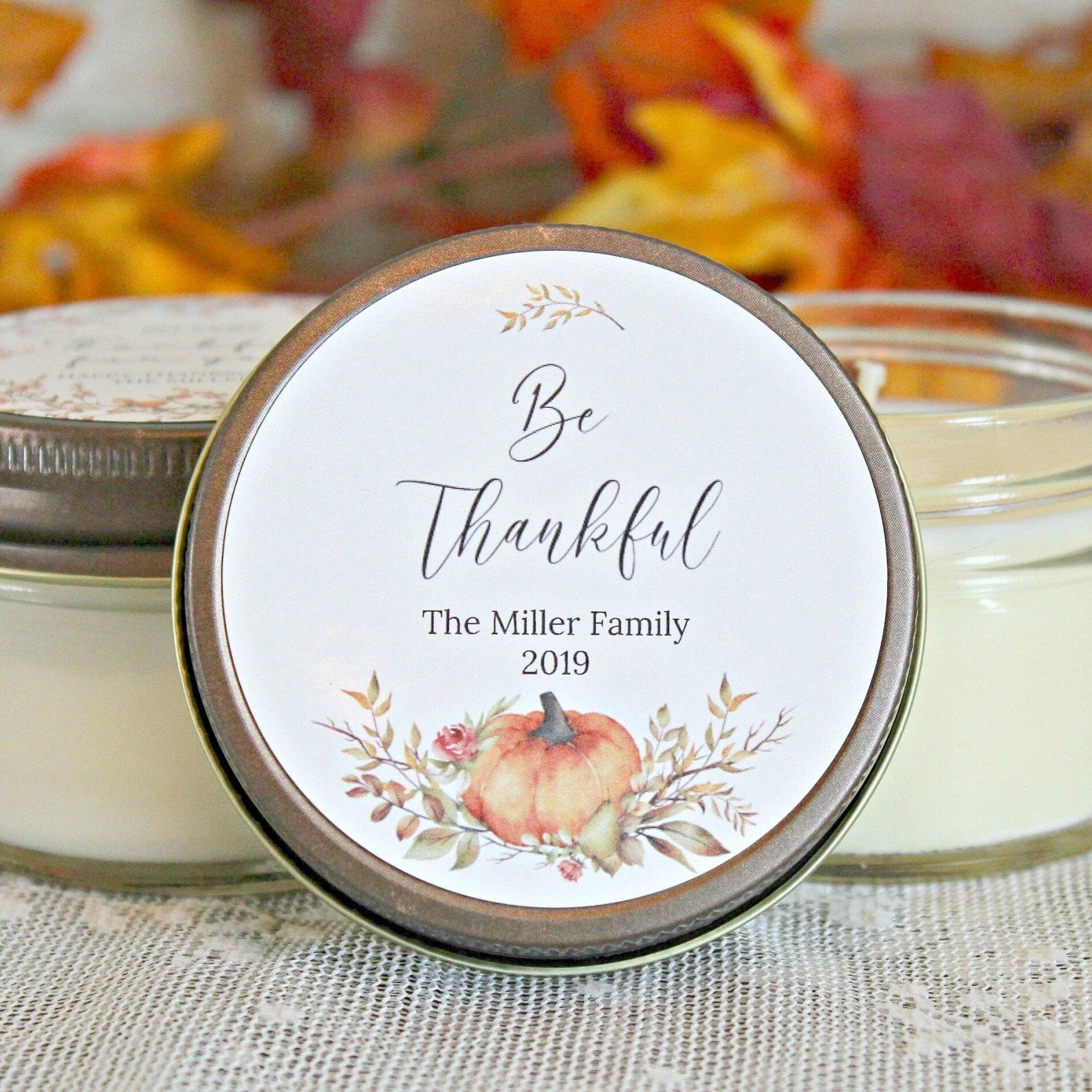 Thanksgiving Be Thankful Favor - The Dancing Wick