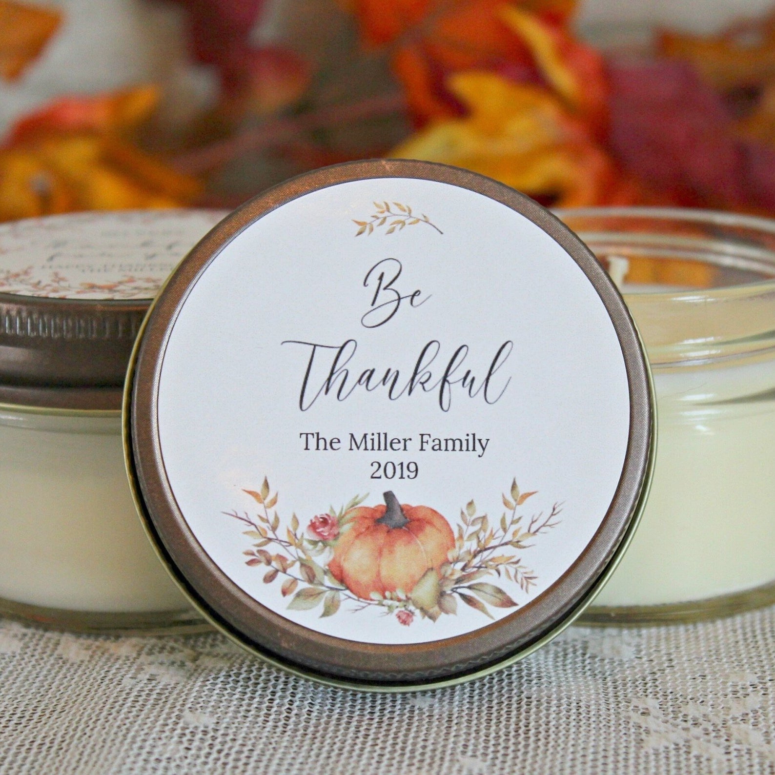 Thanksgiving Be Thankful Favor - The Dancing Wick