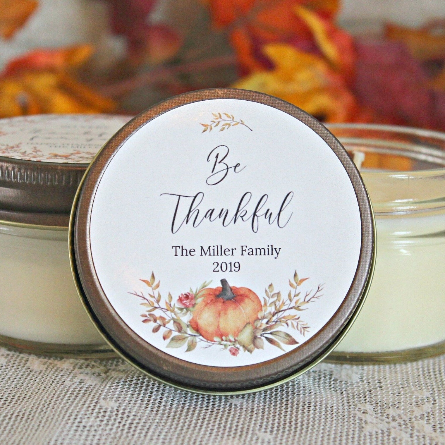 Thanksgiving Be Thankful Favor - The Dancing Wick