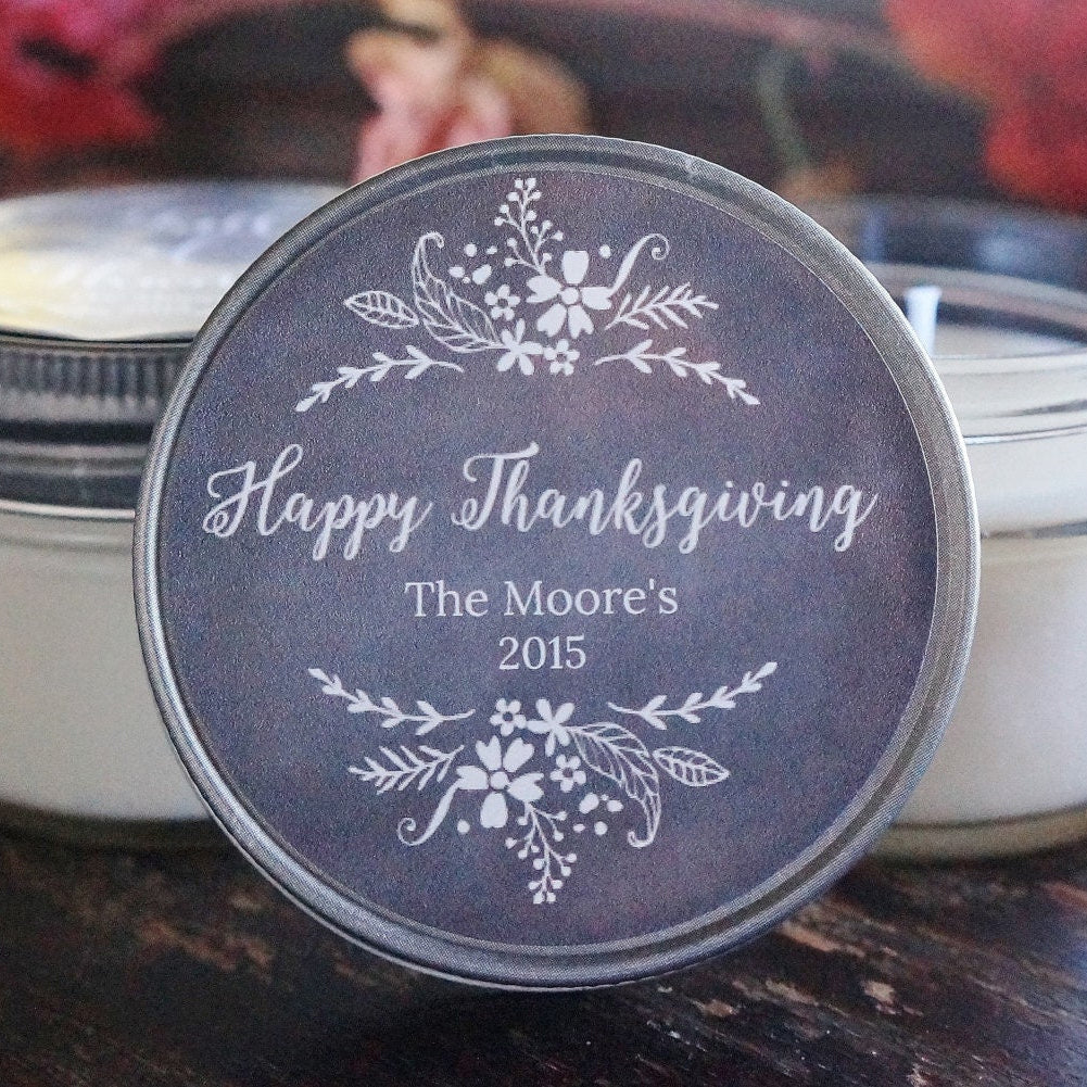 Thanksgiving Elegant Favor Candle - The Dancing Wick