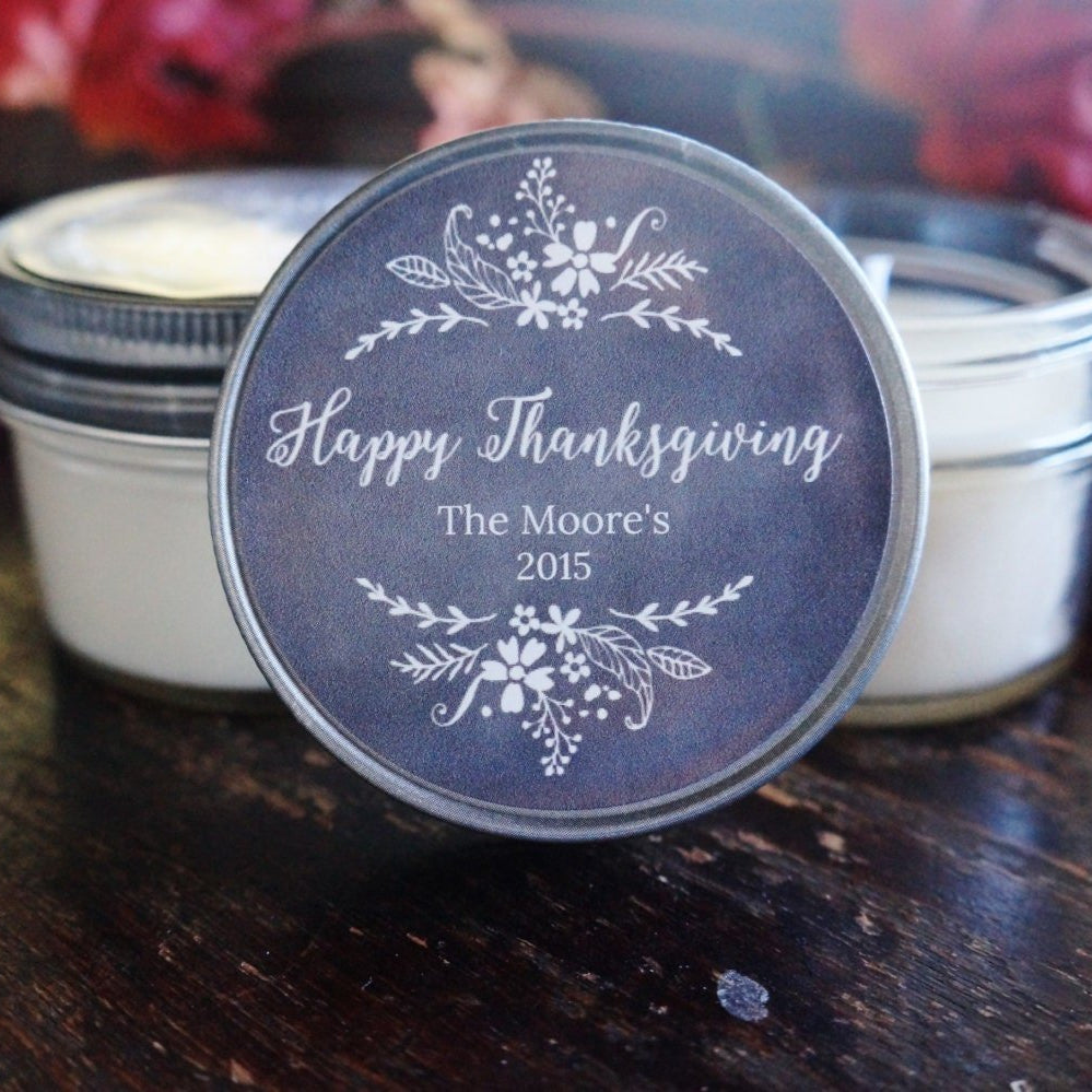Thanksgiving Elegant Favor Candle - The Dancing Wick