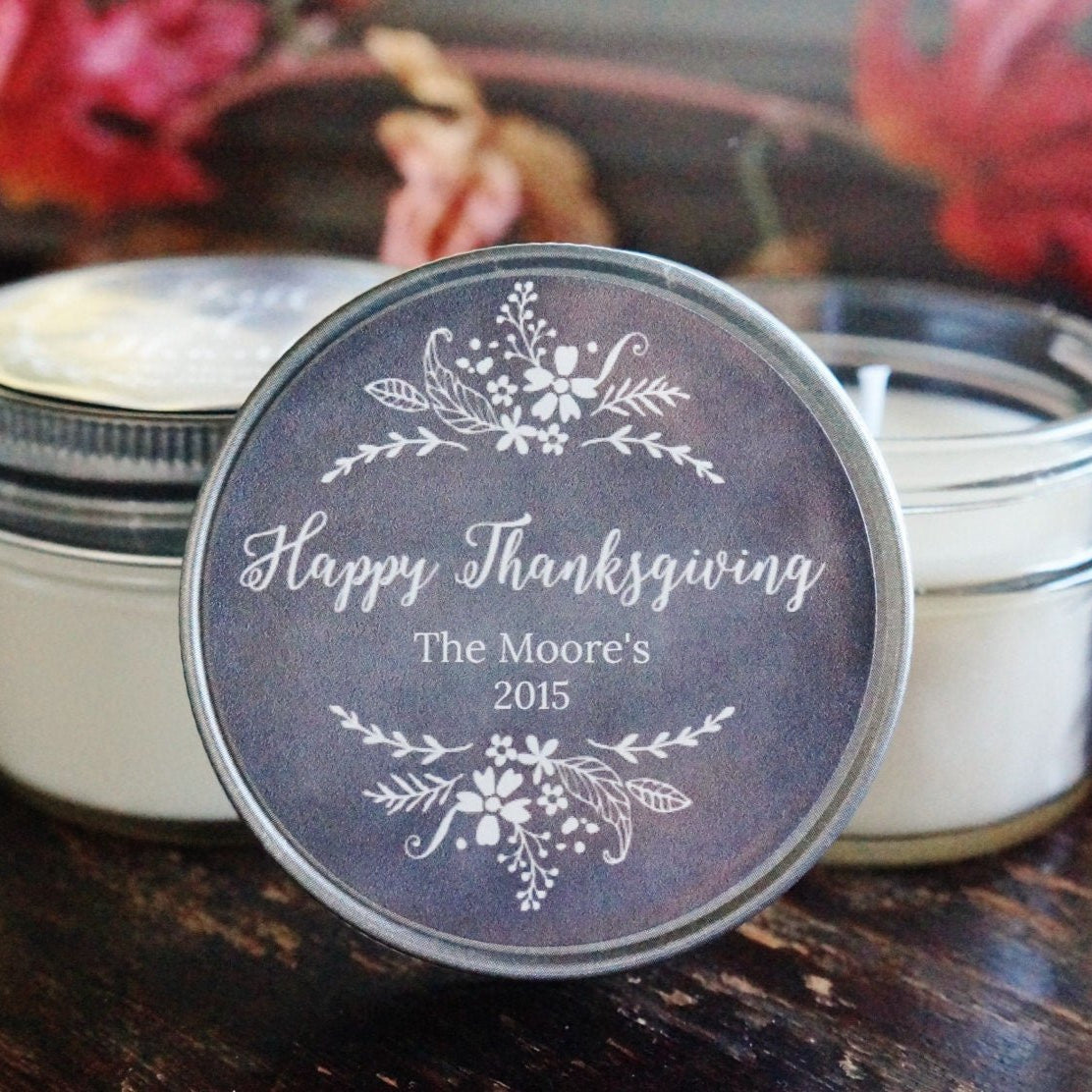 Thanksgiving Elegant Favor Candle - The Dancing Wick