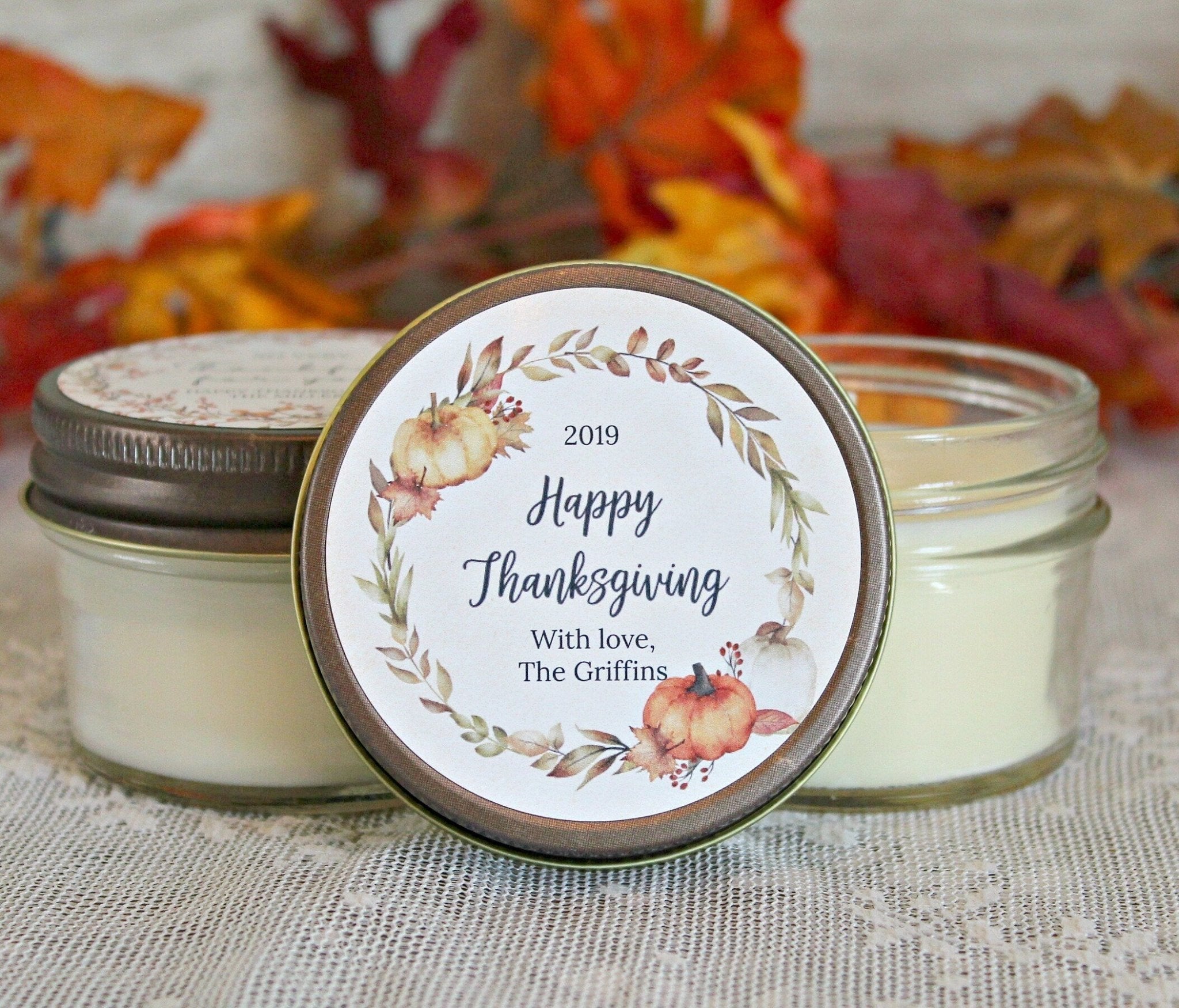 Thanksgiving Fall Leaves Favor - The Dancing Wick