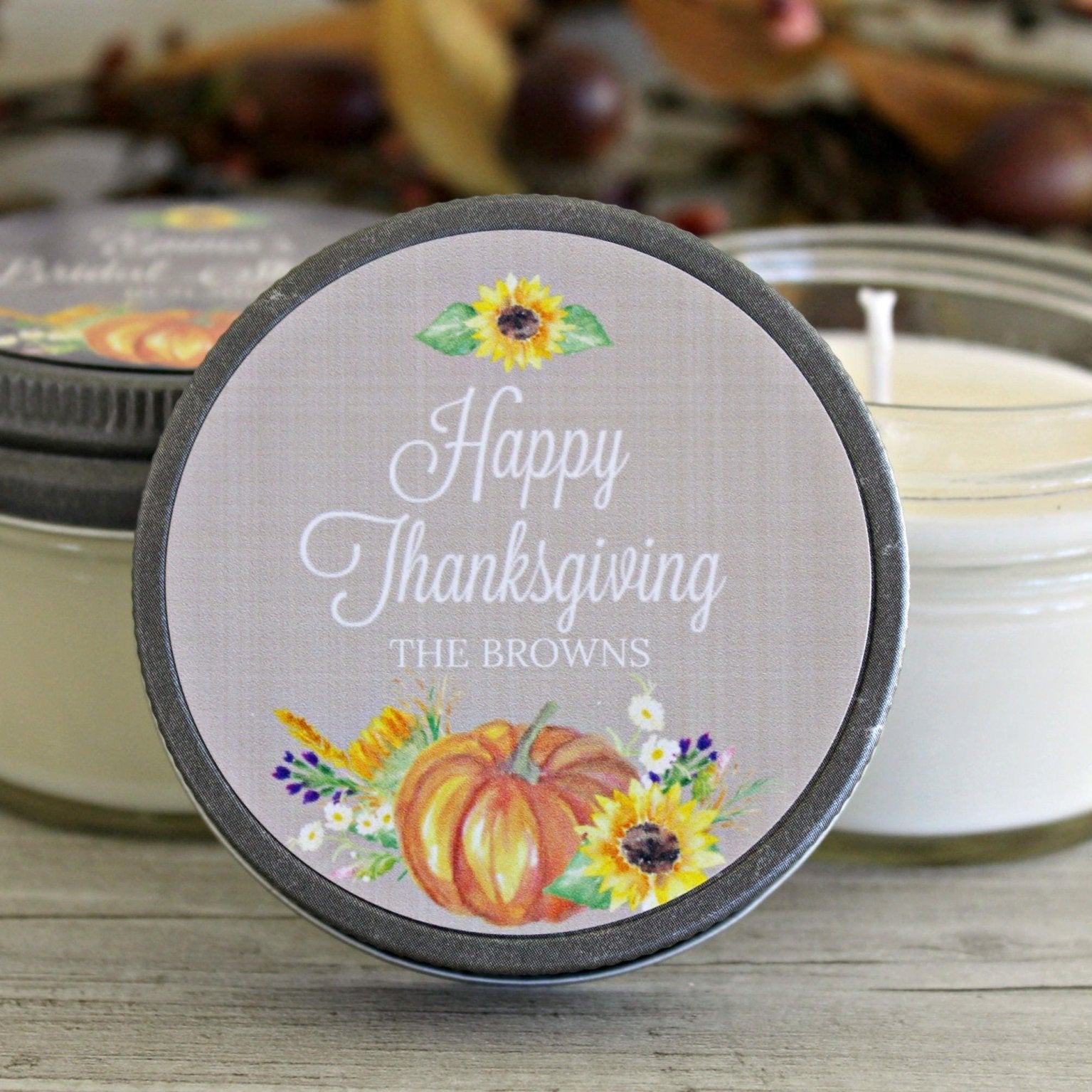 Thanksgiving Table Decor Favor - The Dancing Wick
