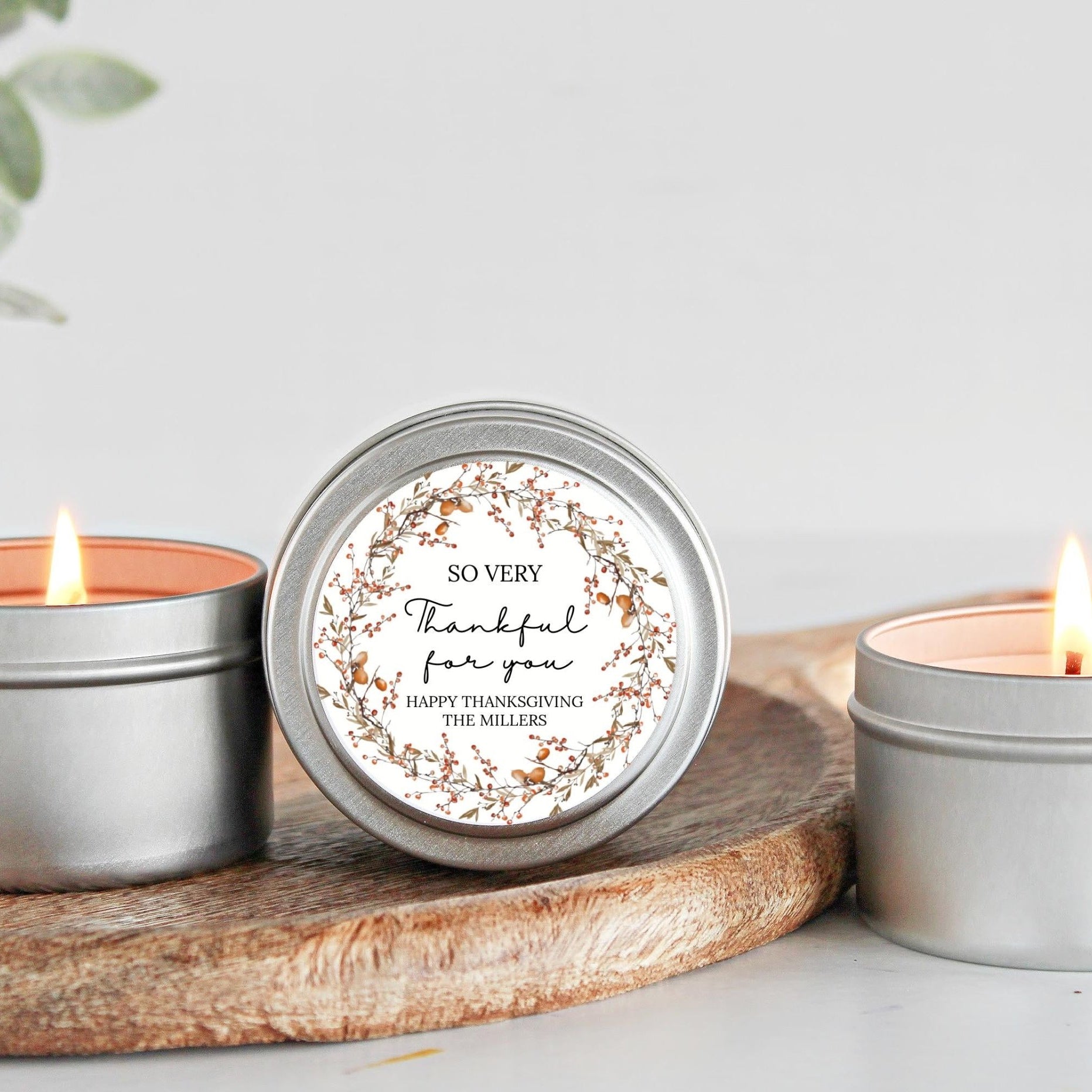 Thanksgiving Tins - Set of 10 - The Dancing Wick