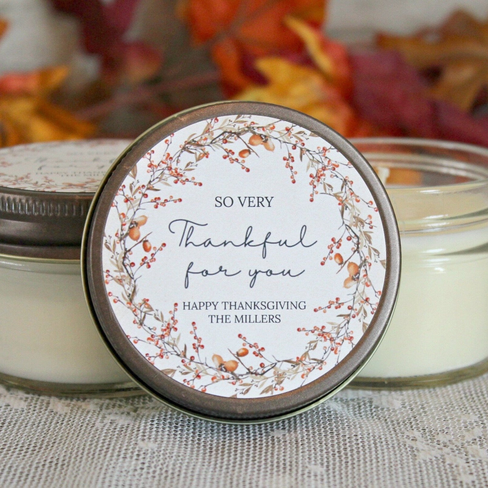 Thanksgiving Wreath Favor - The Dancing Wick