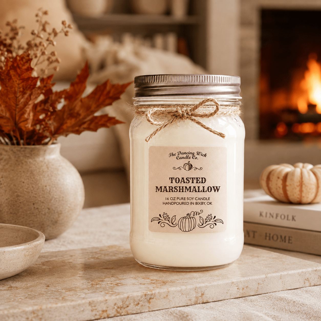 Toasted Marshmallow - Fall Candle - The Dancing Wick