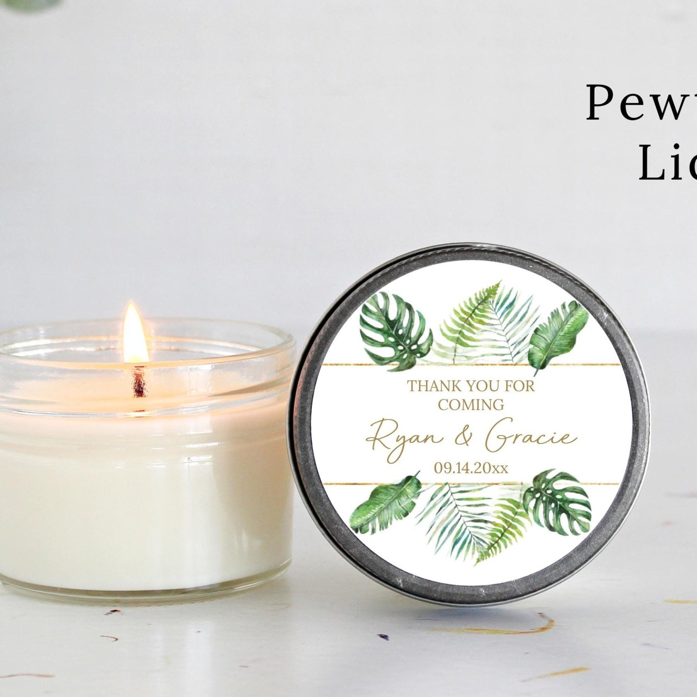 Tropical Bridal Shower Favor Candles - The Dancing Wick