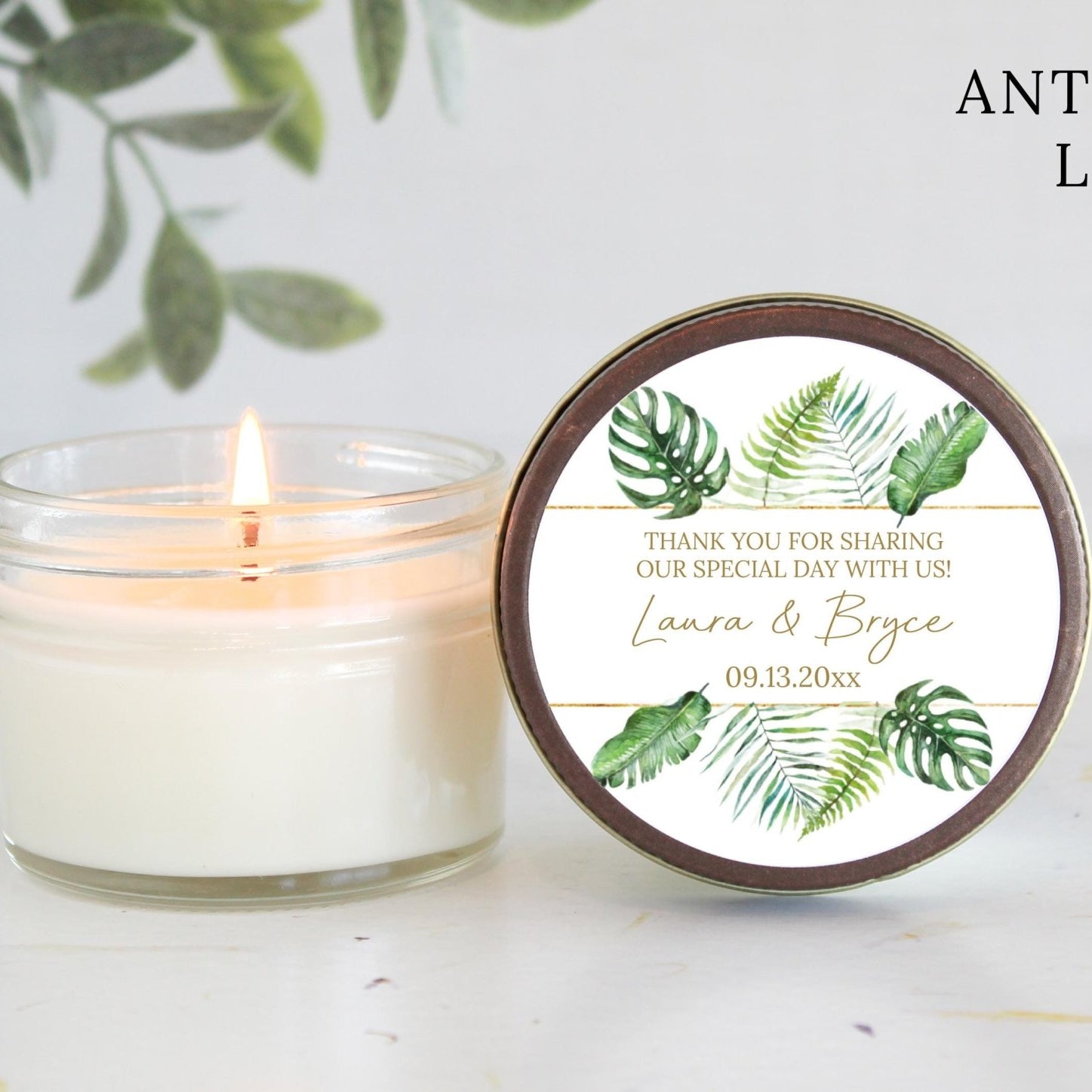 Tropical Bridal Shower Favor Candles - The Dancing Wick