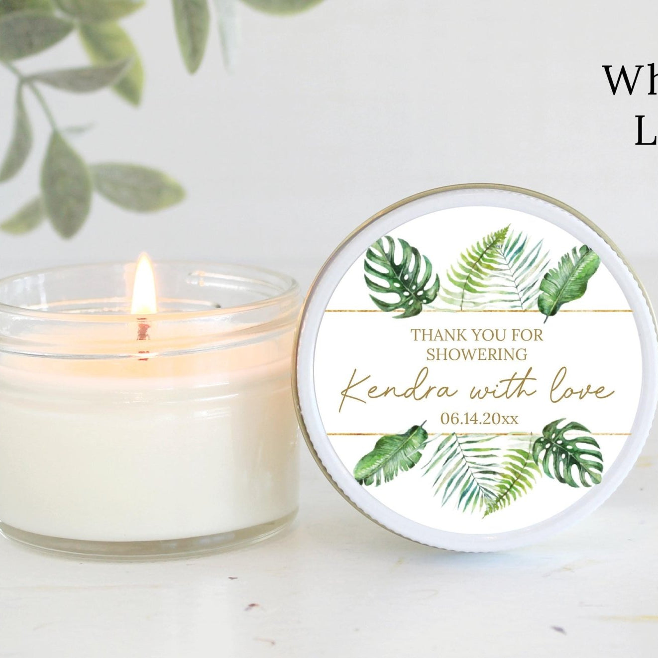 Tropical Bridal Shower Favor Candles - The Dancing Wick