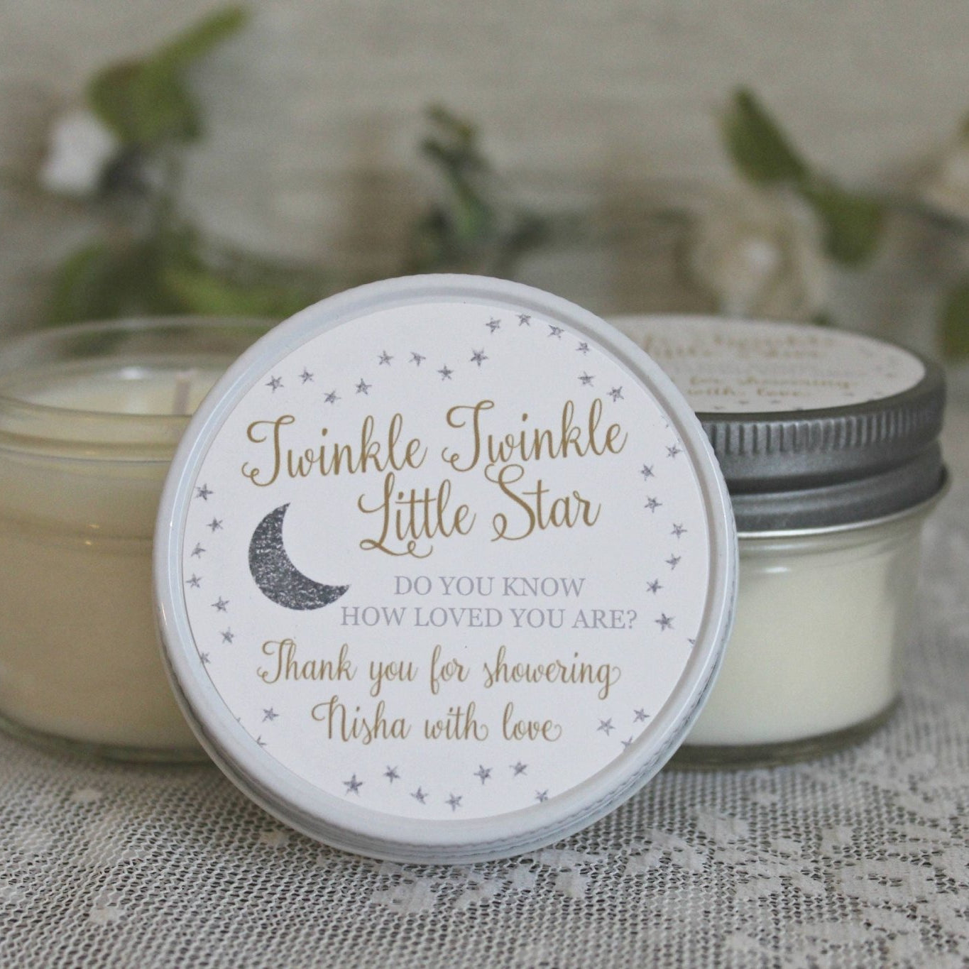 Twinkle Twinkle Little Star Baby Shower Favor - The Dancing Wick