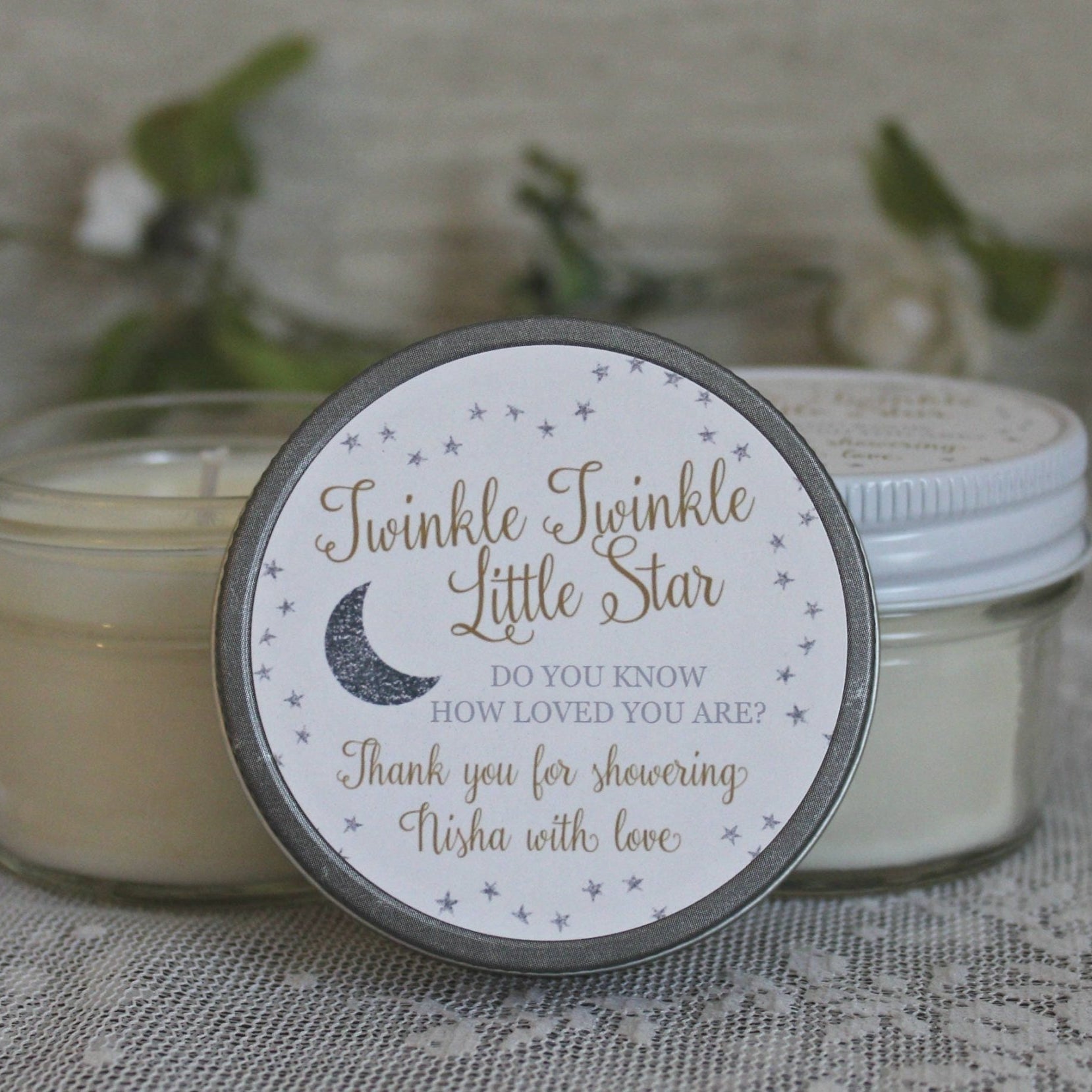 Twinkle Twinkle Little Star Baby Shower Favor - The Dancing Wick