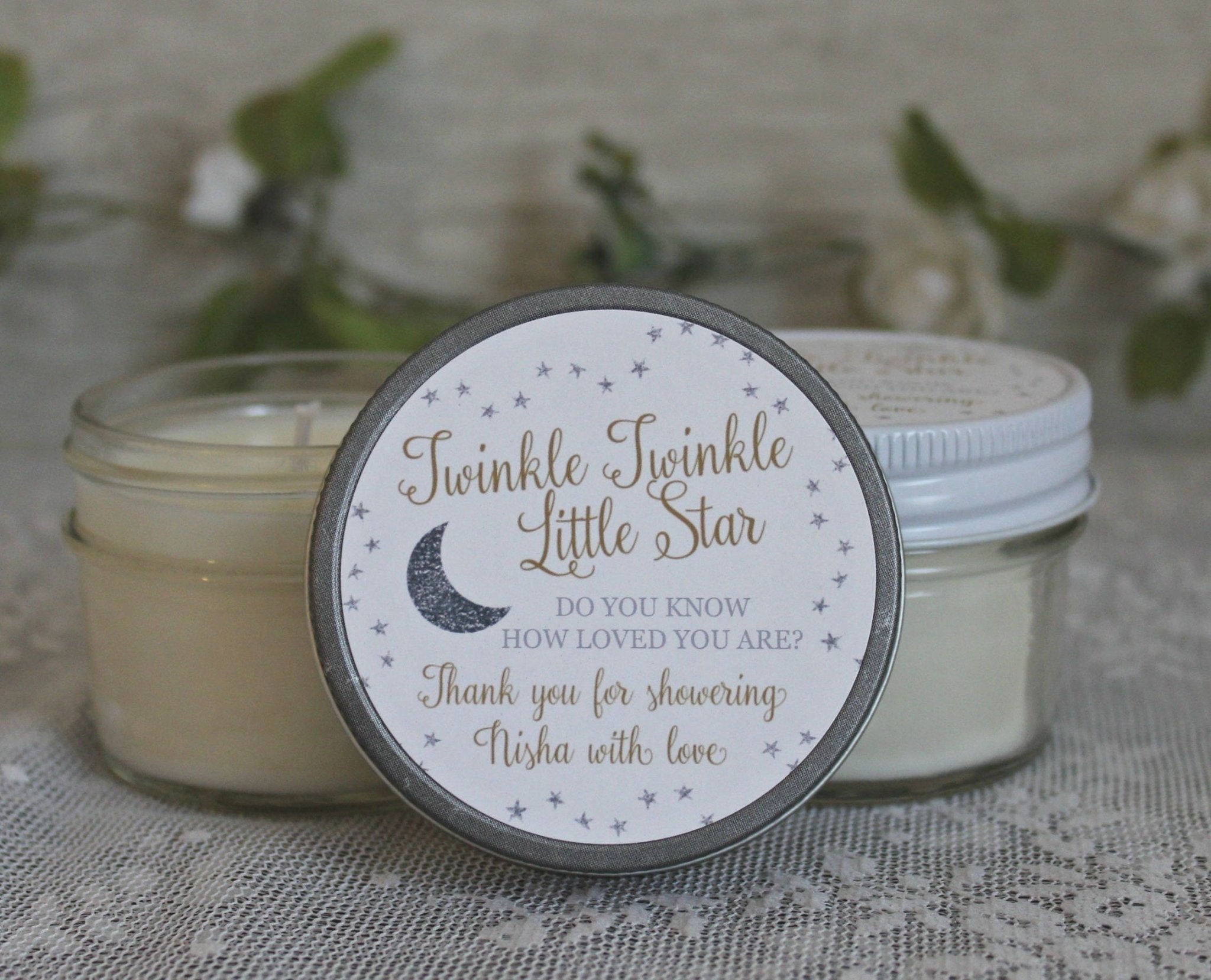 Twinkle Twinkle Little Star Baby Shower Favor - The Dancing Wick