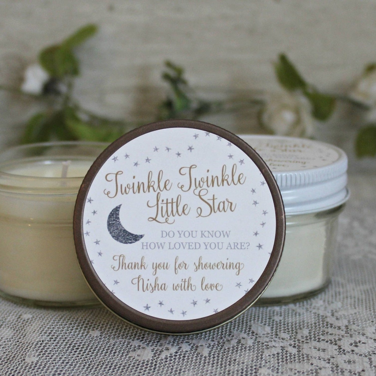 Twinkle Twinkle Little Star Baby Shower Favor - The Dancing Wick