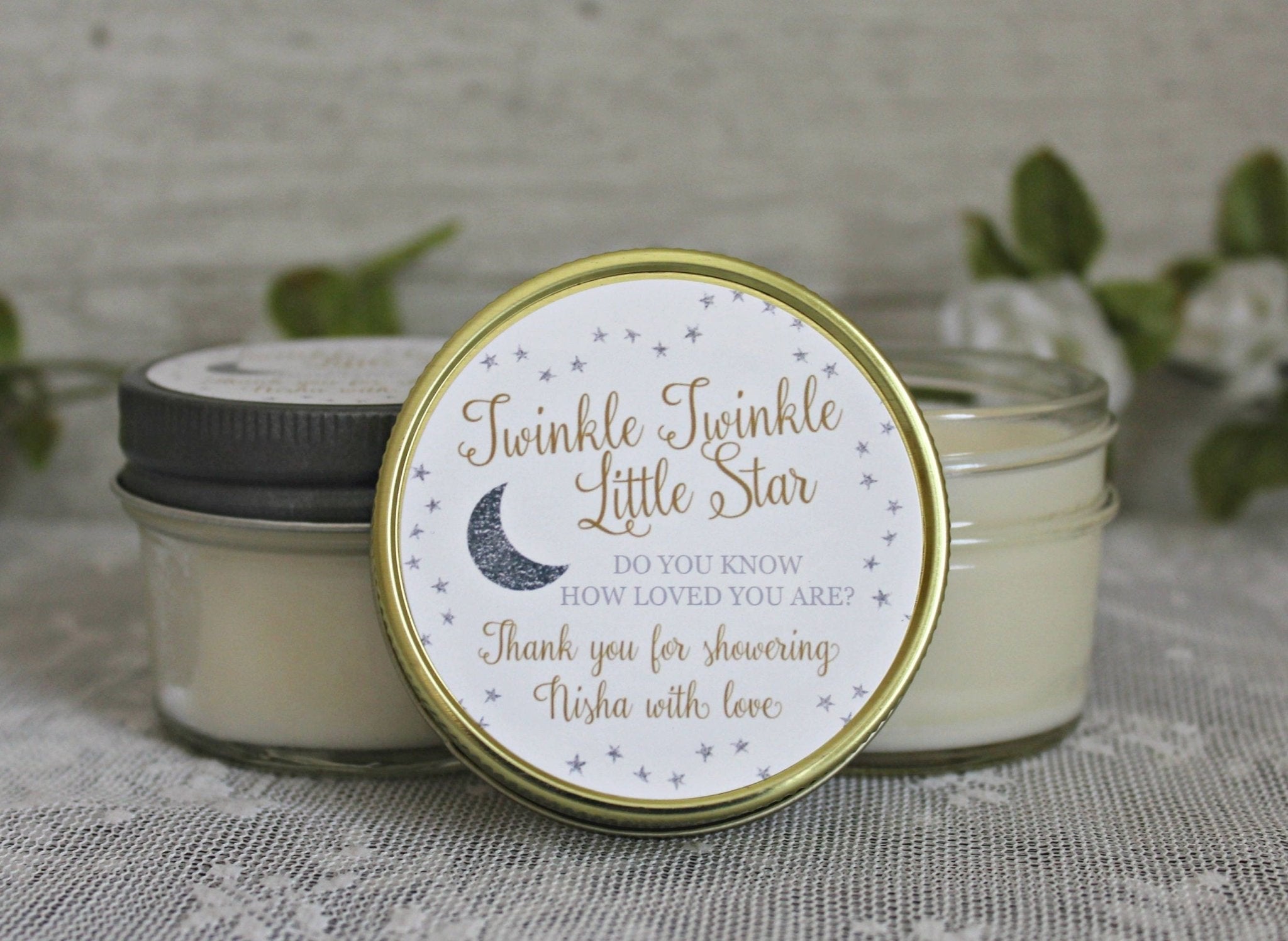 Twinkle Twinkle Little Star Baby Shower Favor - The Dancing Wick