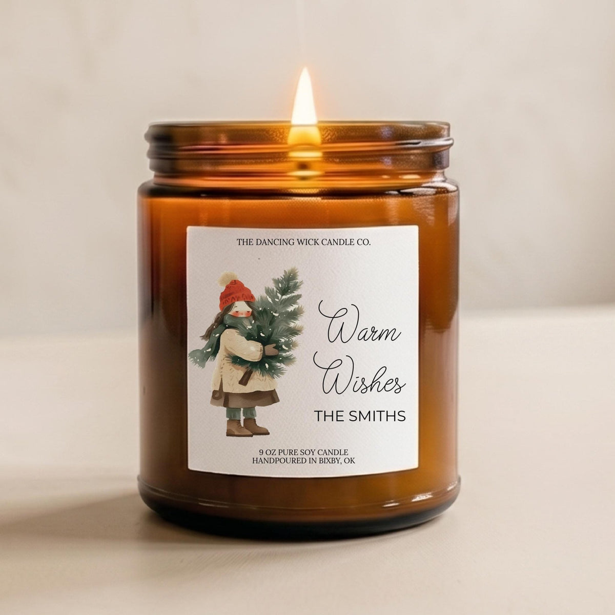 Warm Wishes Amber Jar - The Dancing Wick