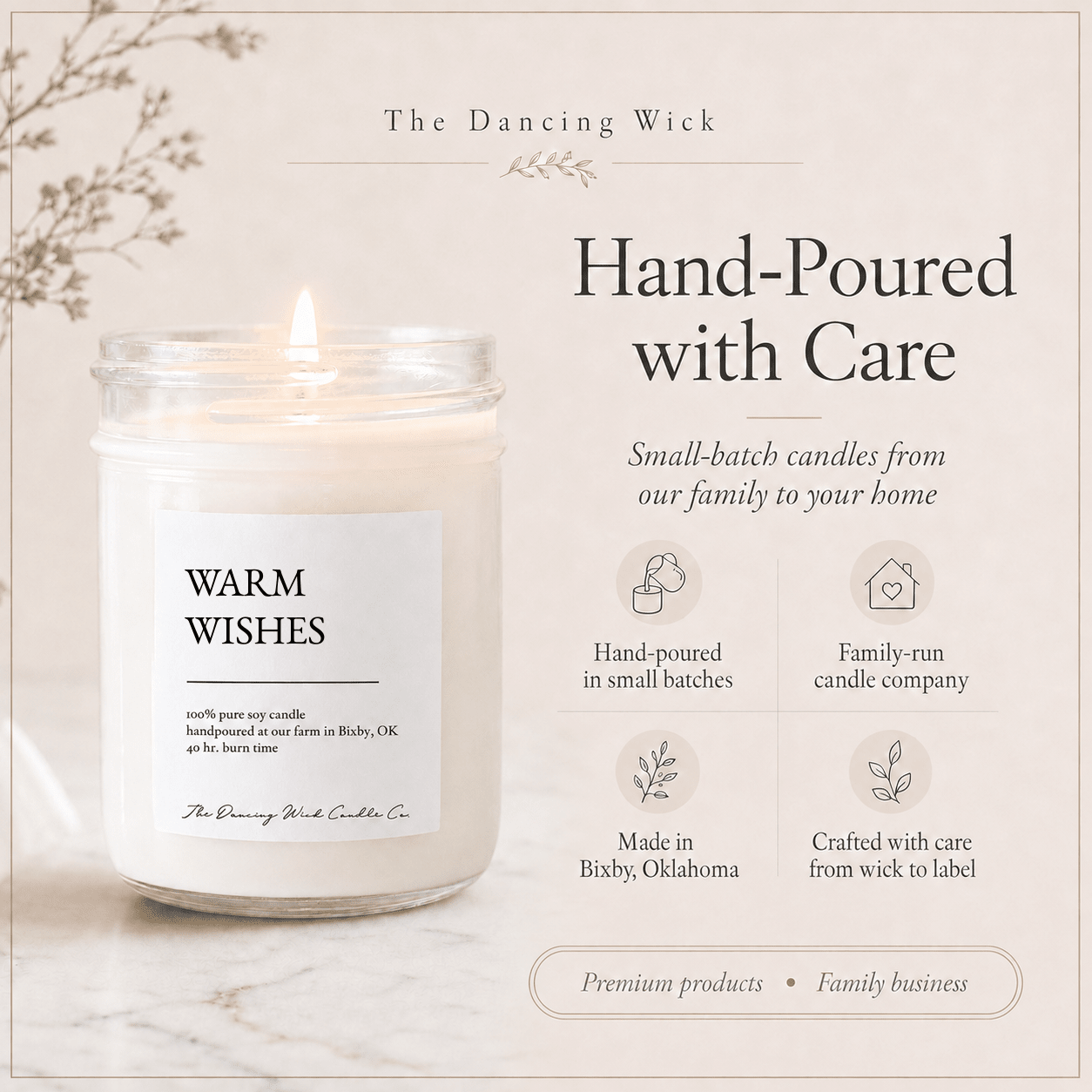 Warm Wishes - TDW Signature Candle - The Dancing Wick