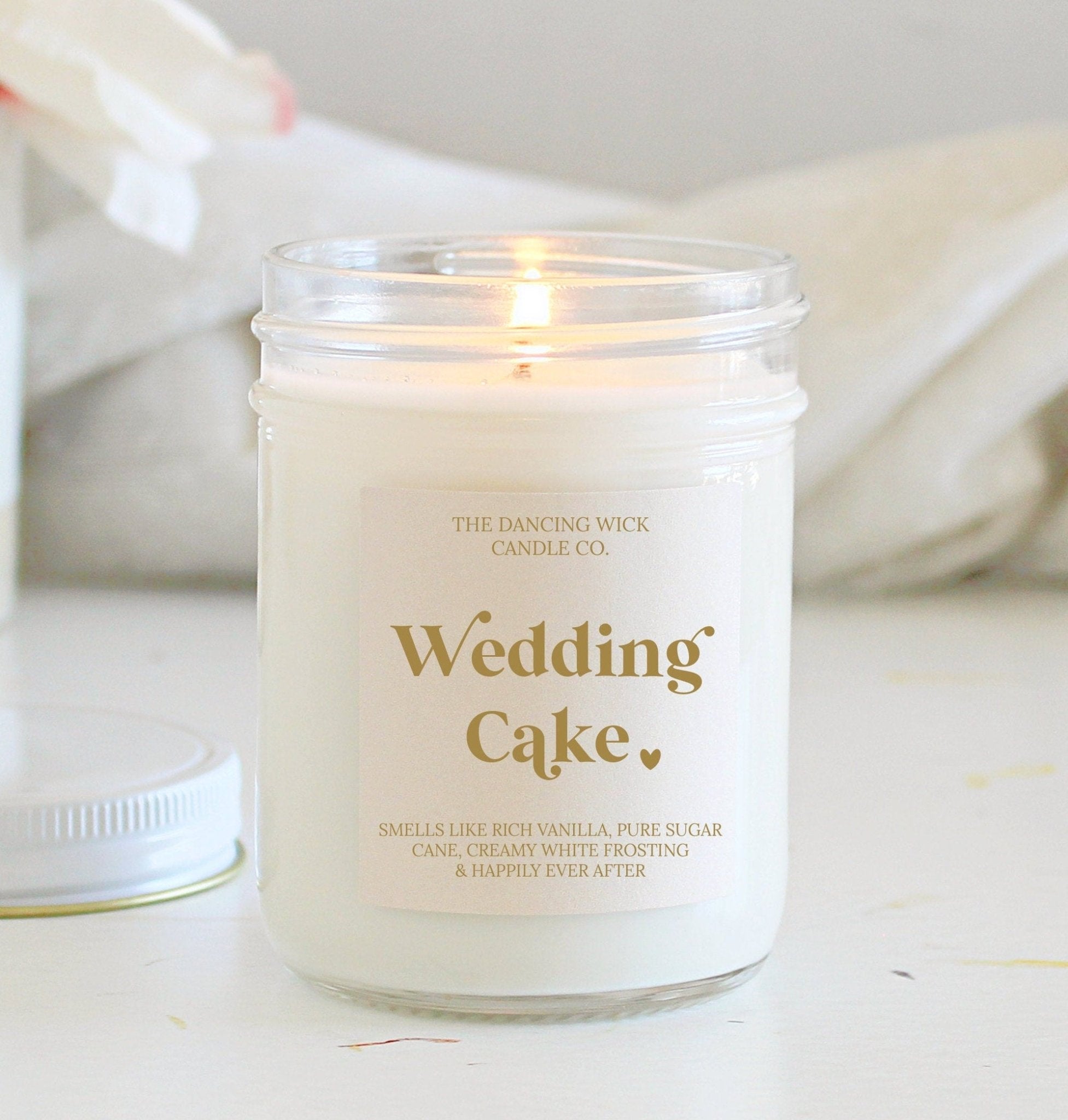 Wedding Cake Soy Candle - Smells Like Happily Ever After - The Dancing Wick