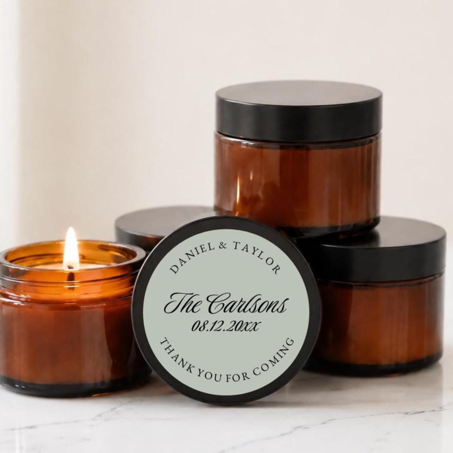 Wedding Thank You Ambers – Set of 10 - The Dancing Wick