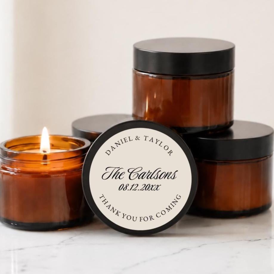 Wedding Thank You Ambers – Set of 10 - The Dancing Wick