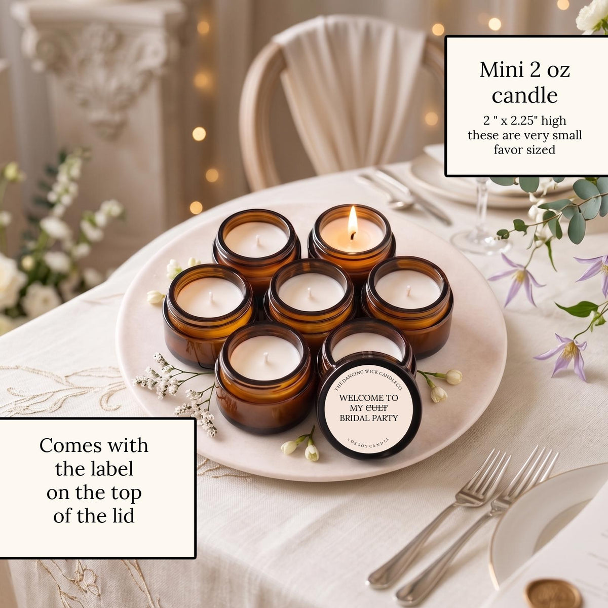 Welcome to My Cult Bridal Party Amber Candle - The Dancing Wick