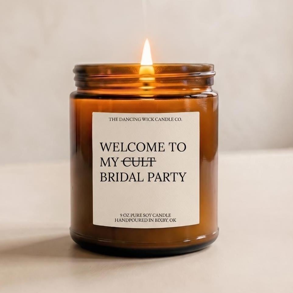 Welcome to My Cult Bridal Party Amber Candle - The Dancing Wick