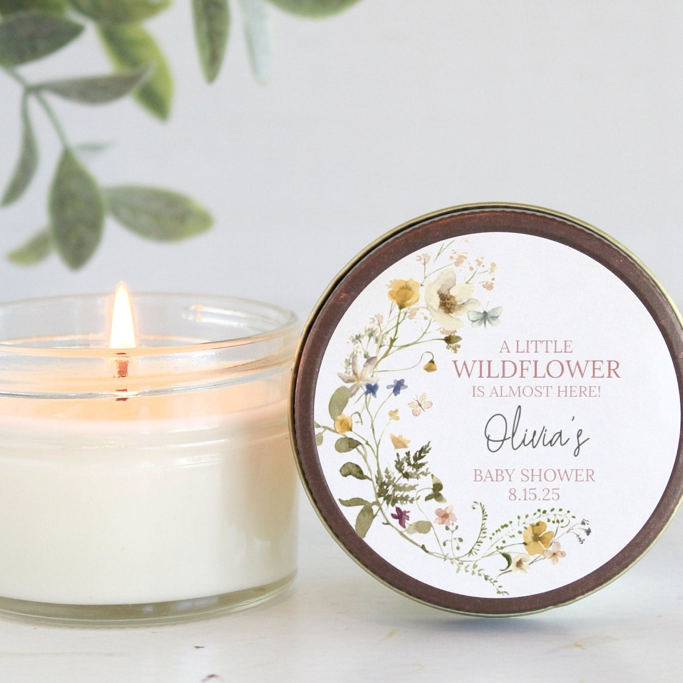 Wildflower Baby Shower Favor - The Dancing Wick