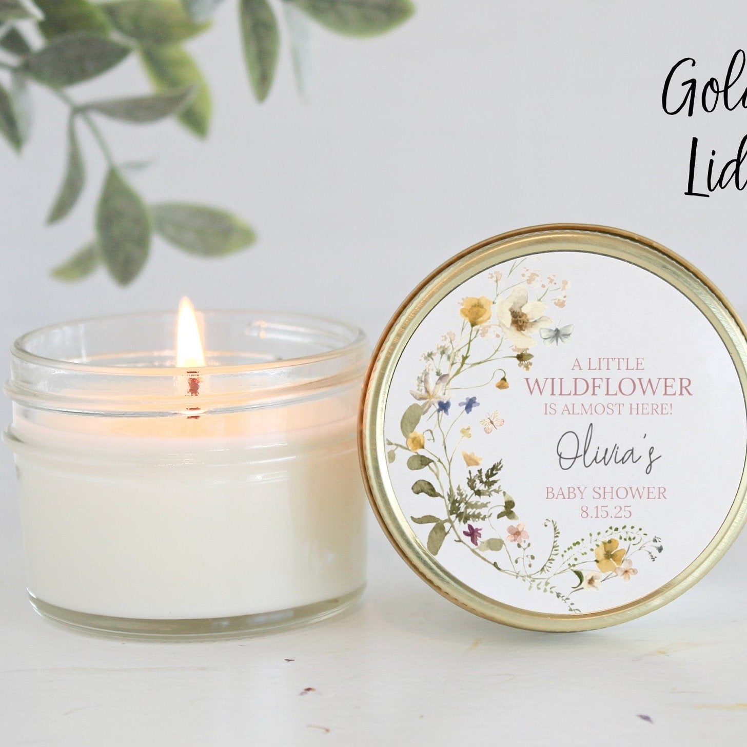 Wildflower Baby Shower Favor - The Dancing Wick