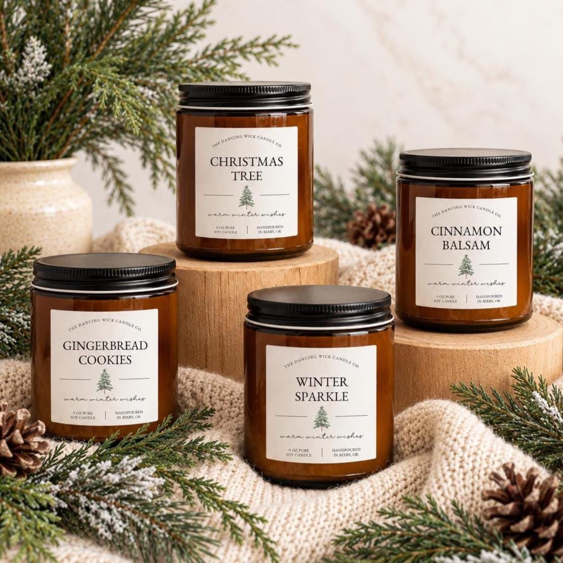 Winter (Christmas) Amber Candle - The Dancing Wick