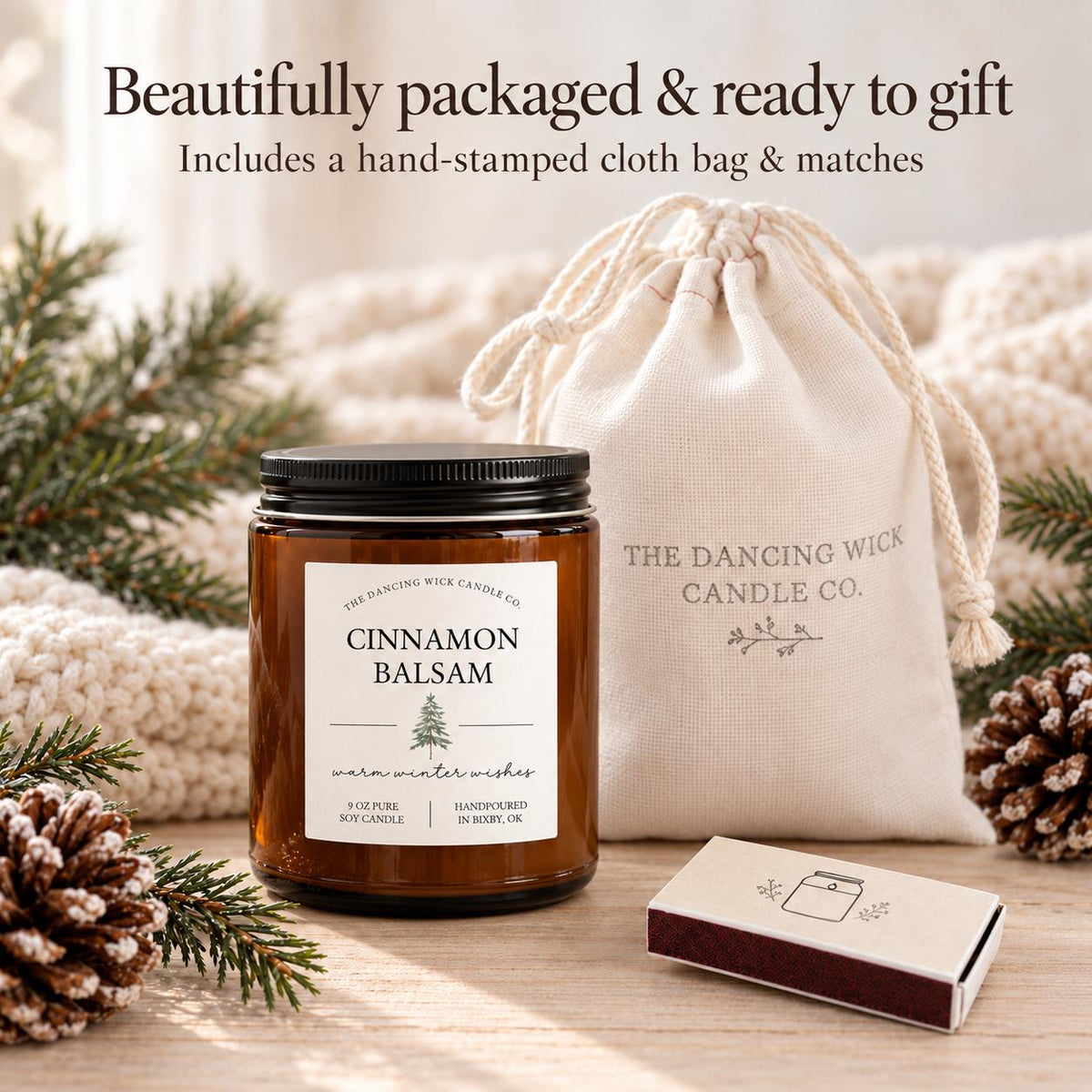 Winter (Christmas) Amber Candle - The Dancing Wick