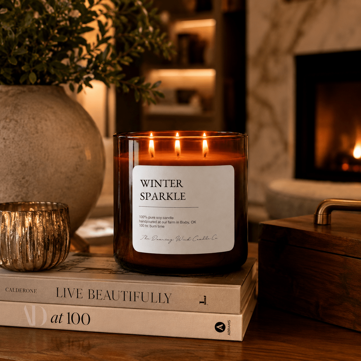 Winter Sparkle - 3 Wick Everyday Tumbler Candle - The Dancing Wick